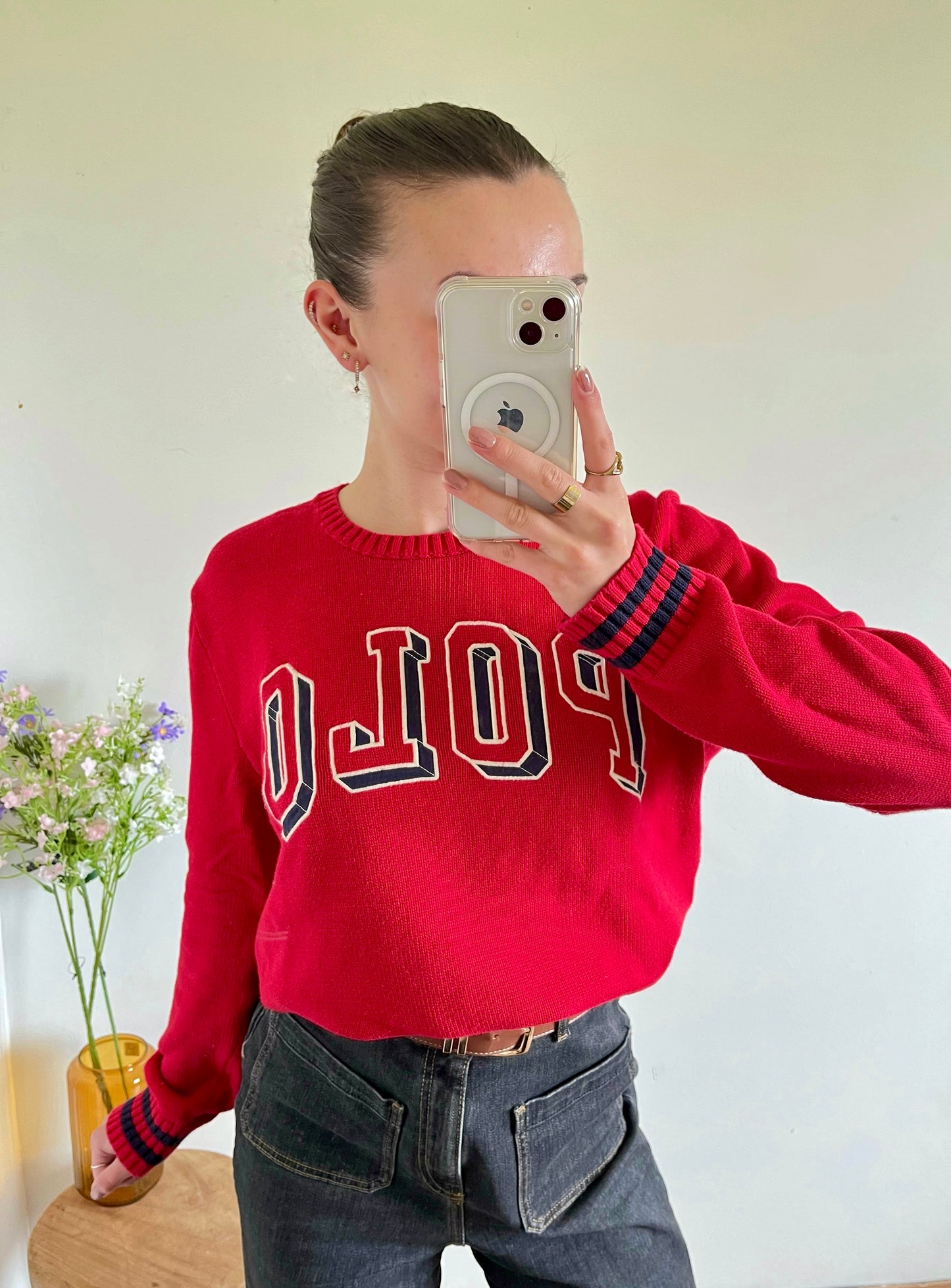 Pull POLO rouge Ralph Lauren - M