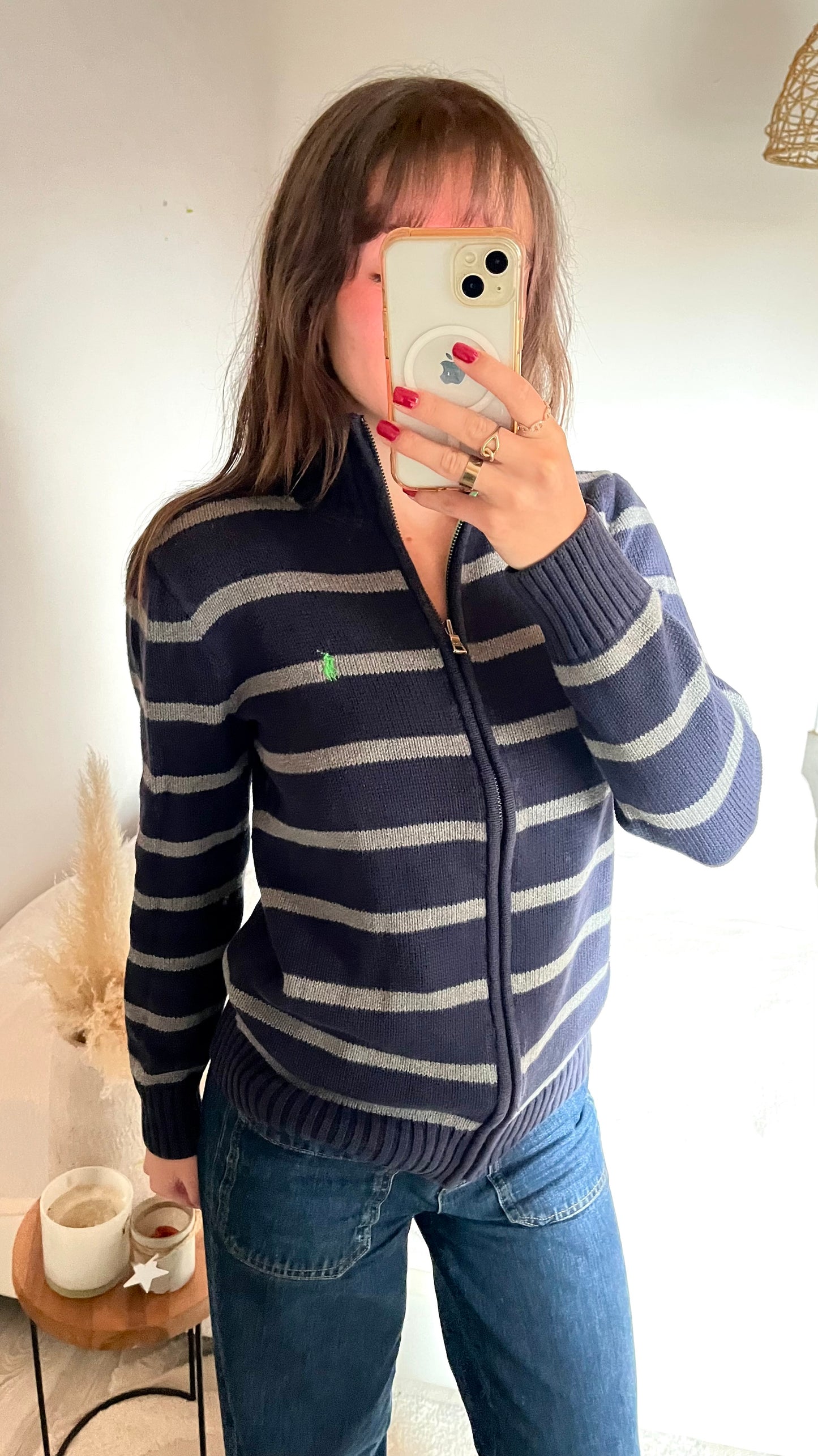 Veste à zip à rayures Ralph Lauren - S