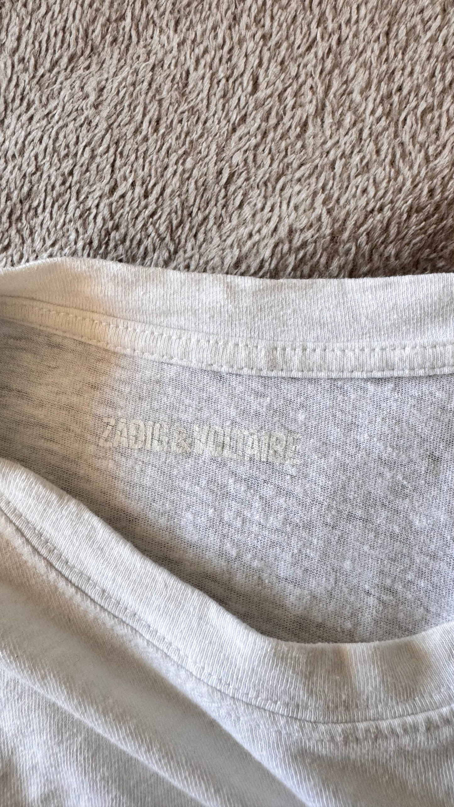 T-shirt blanc logo argenté Zadig & Voltaire - M
