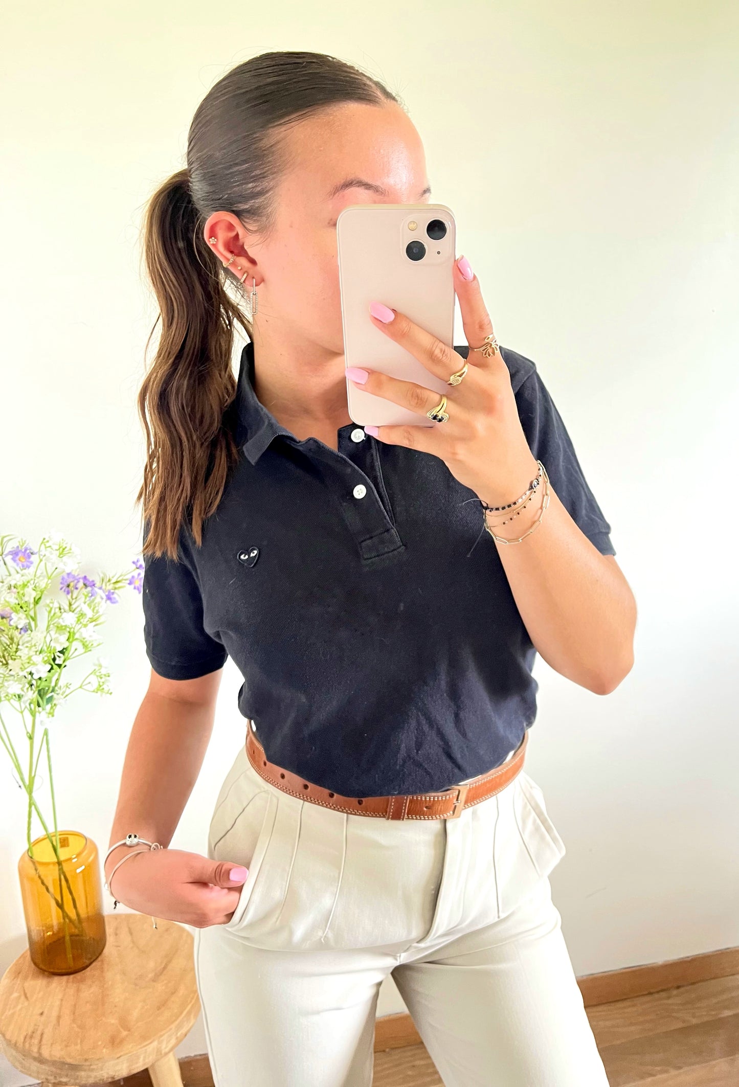 Polo noir Comme Des Garçons - S