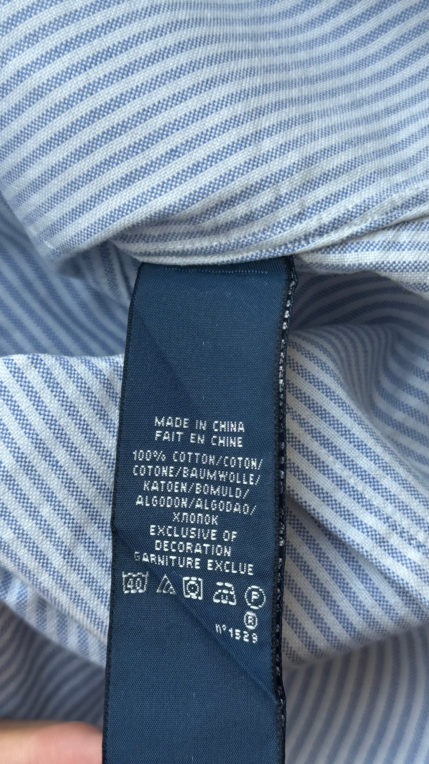 Chemise bleue rayée Ralph Lauren - S