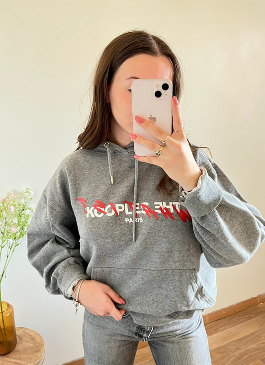 Sweat à capuche gris The Kooples - L