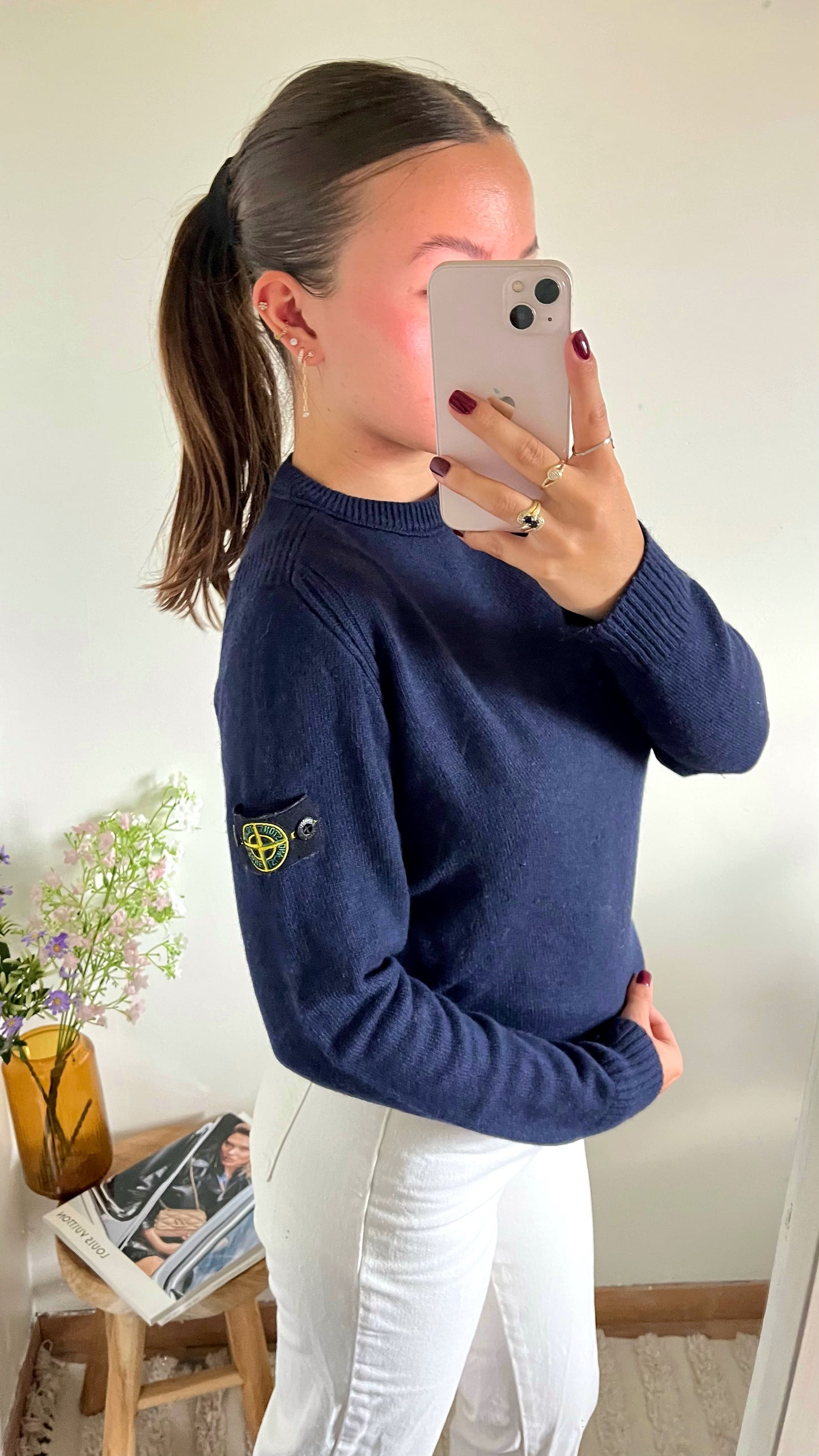 Pull Stone Island en laine & cachemire - S
