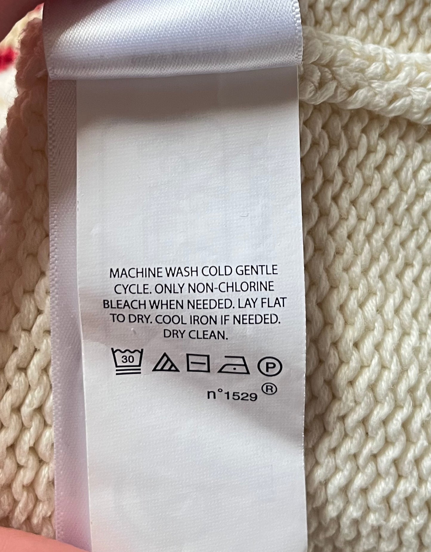 Pull blanc col rond American Flag Ralph Lauren - M
