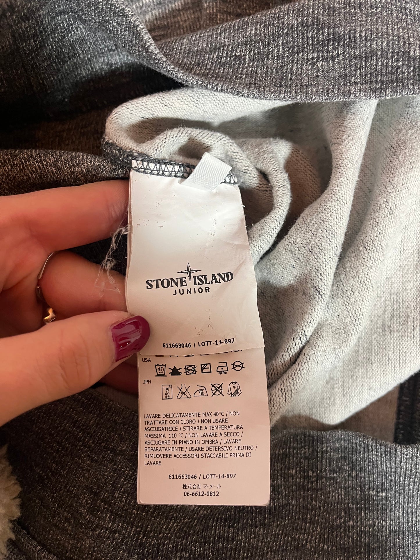 Pull gris chiné Stone Island - S