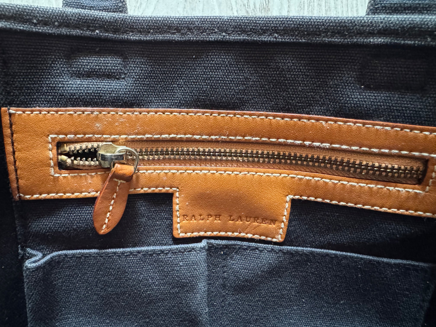 Sac cabas noir Ralph Lauren