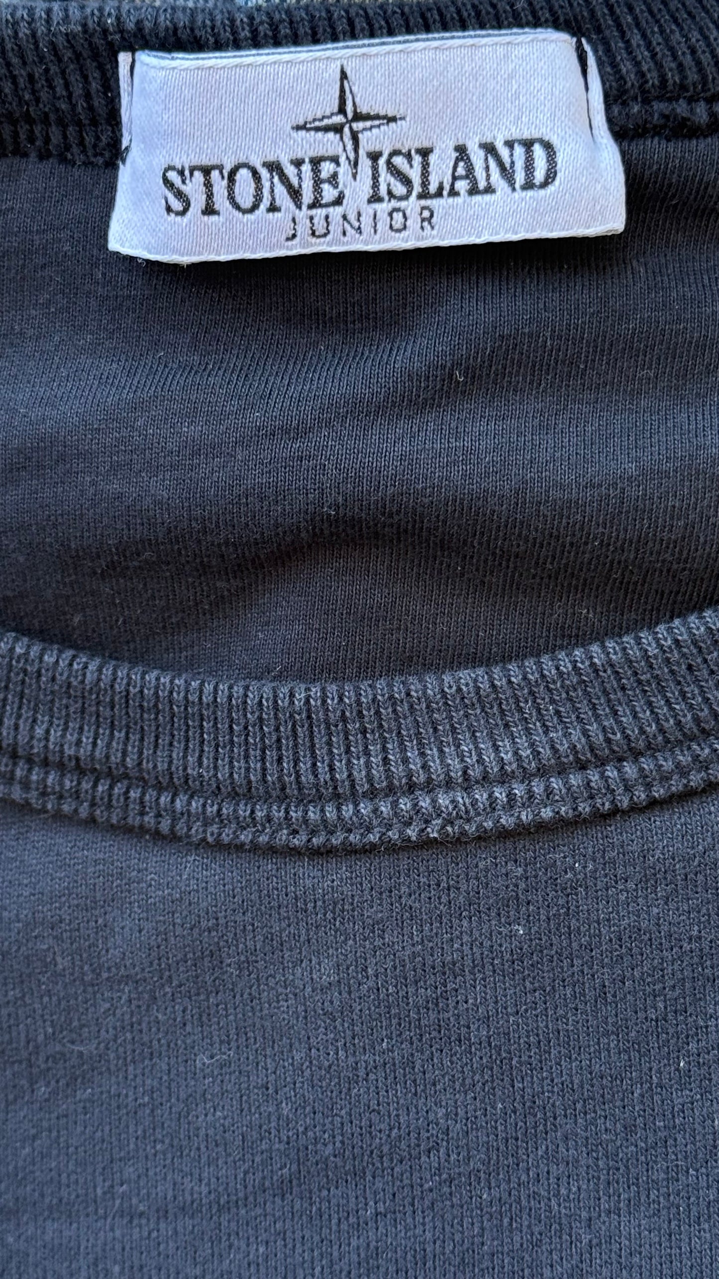 Pull col rond noir Stone Island - M