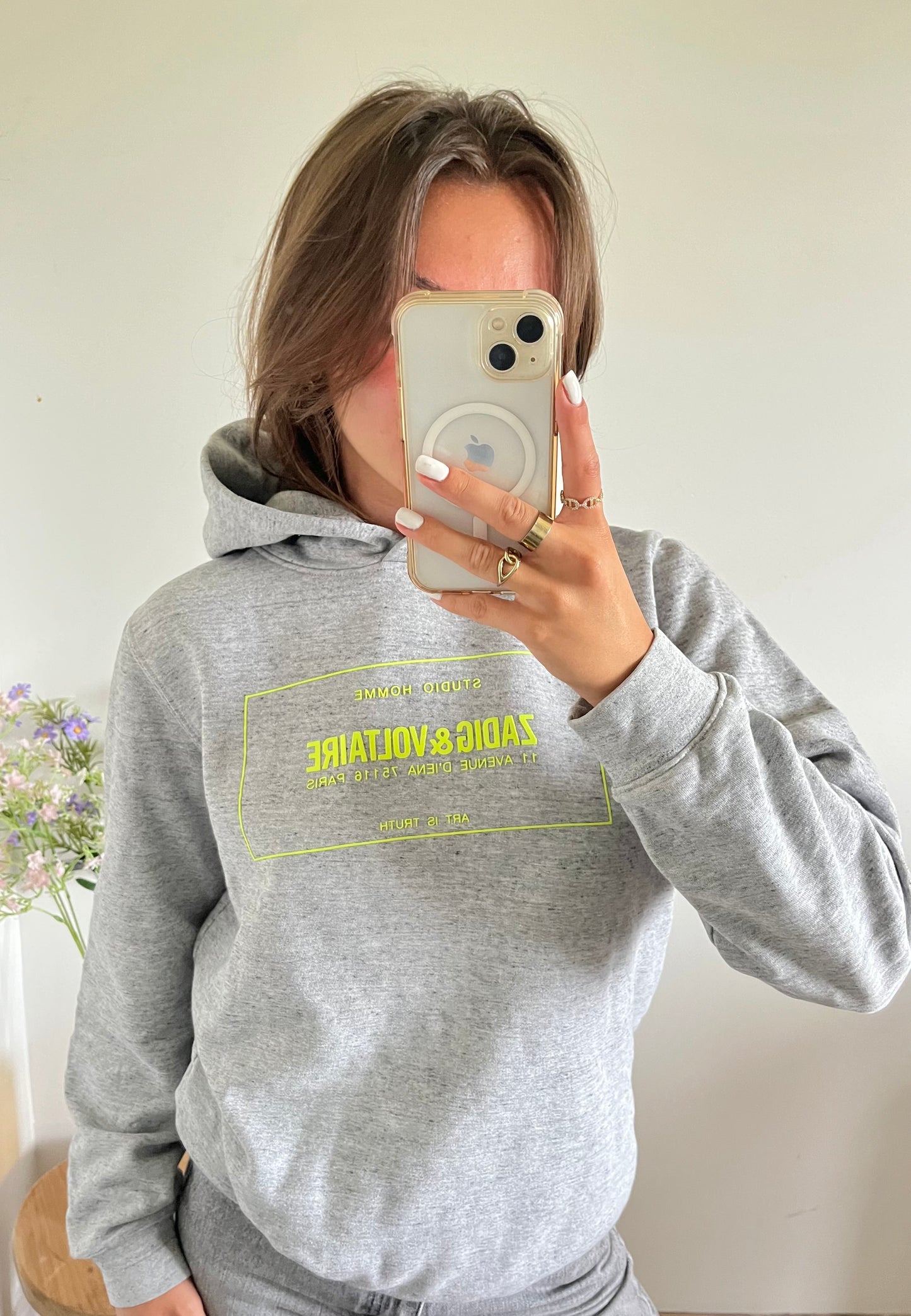 Sweat à capuche gris Zadig & Voltaire - S