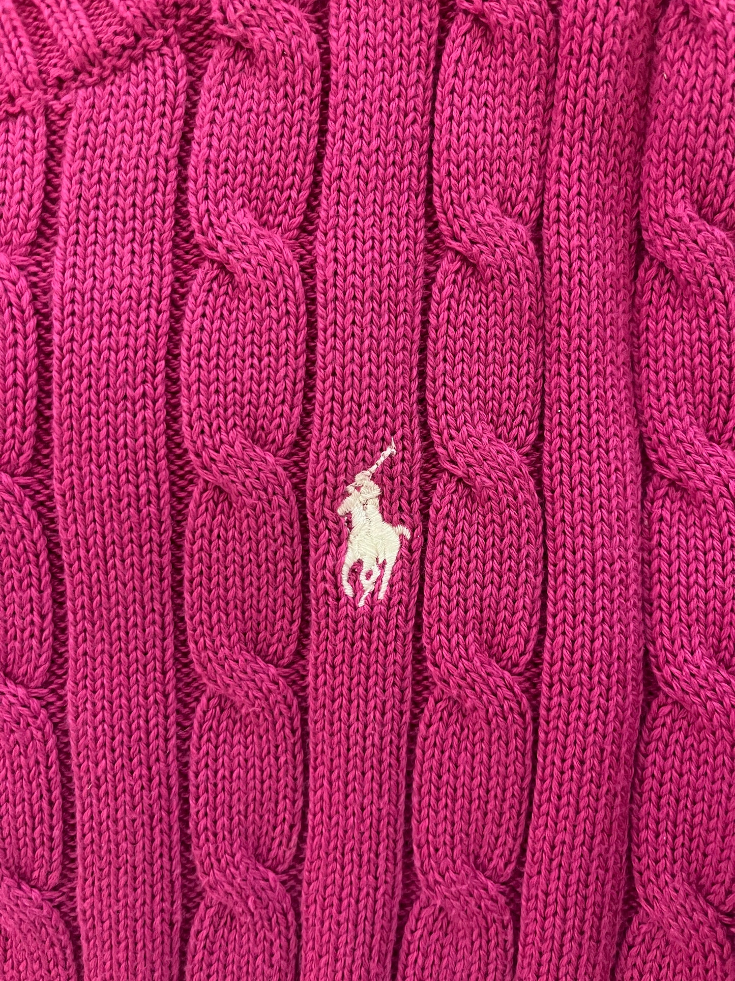 Pull torsadé rose Ralph Lauren - XS