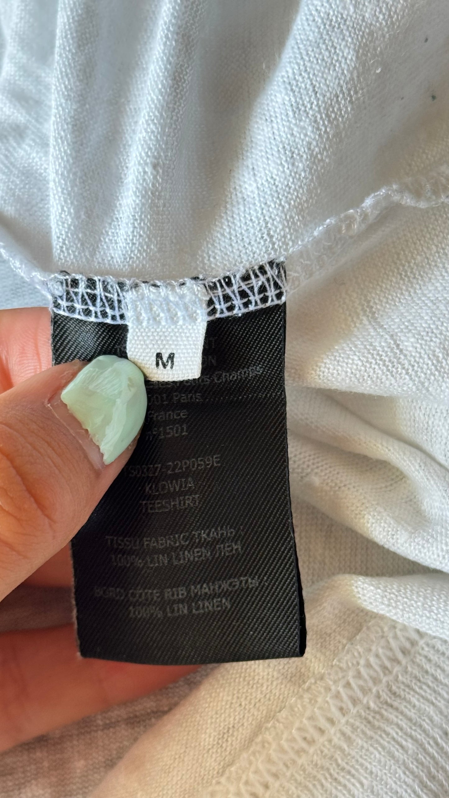 Pull en lin blanc et rose irisé Isabel Marant - M