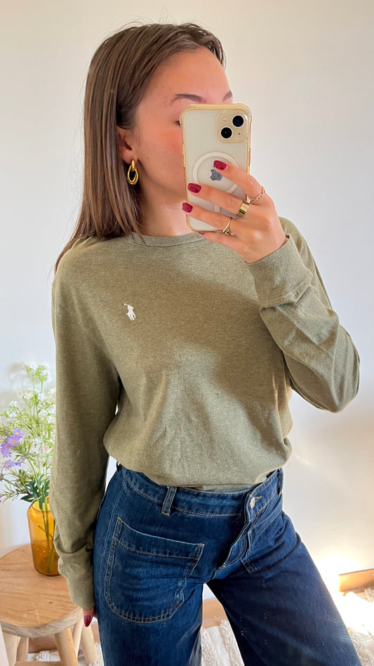 T-shirt manches longues kaki Ralph Lauren - M