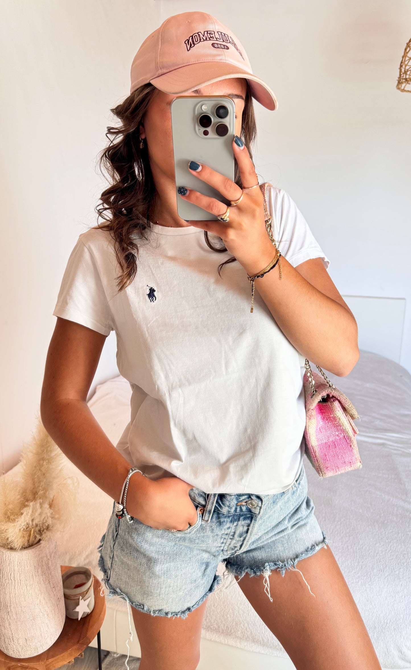 T-shirt col rond blanc Ralph Lauren - S