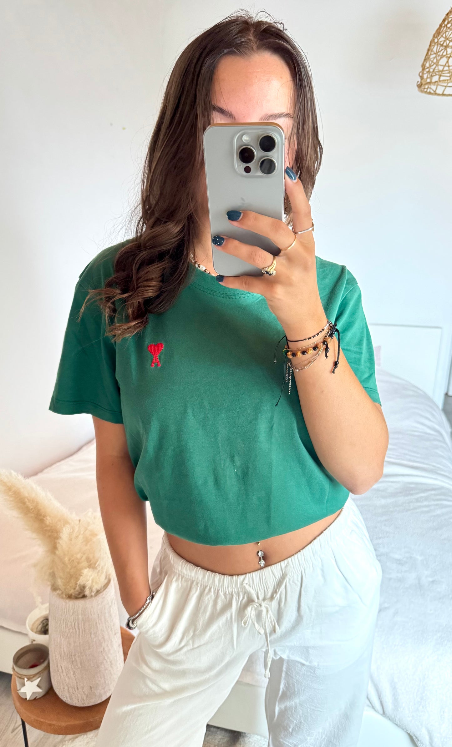 T-shirt vert foncé Ami Paris - S