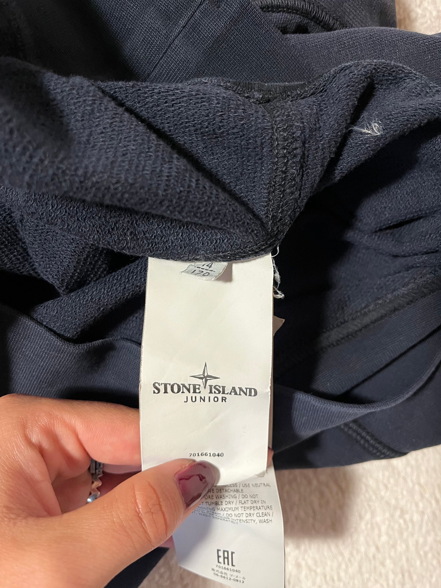 Pull bleu marine Stone Island - M