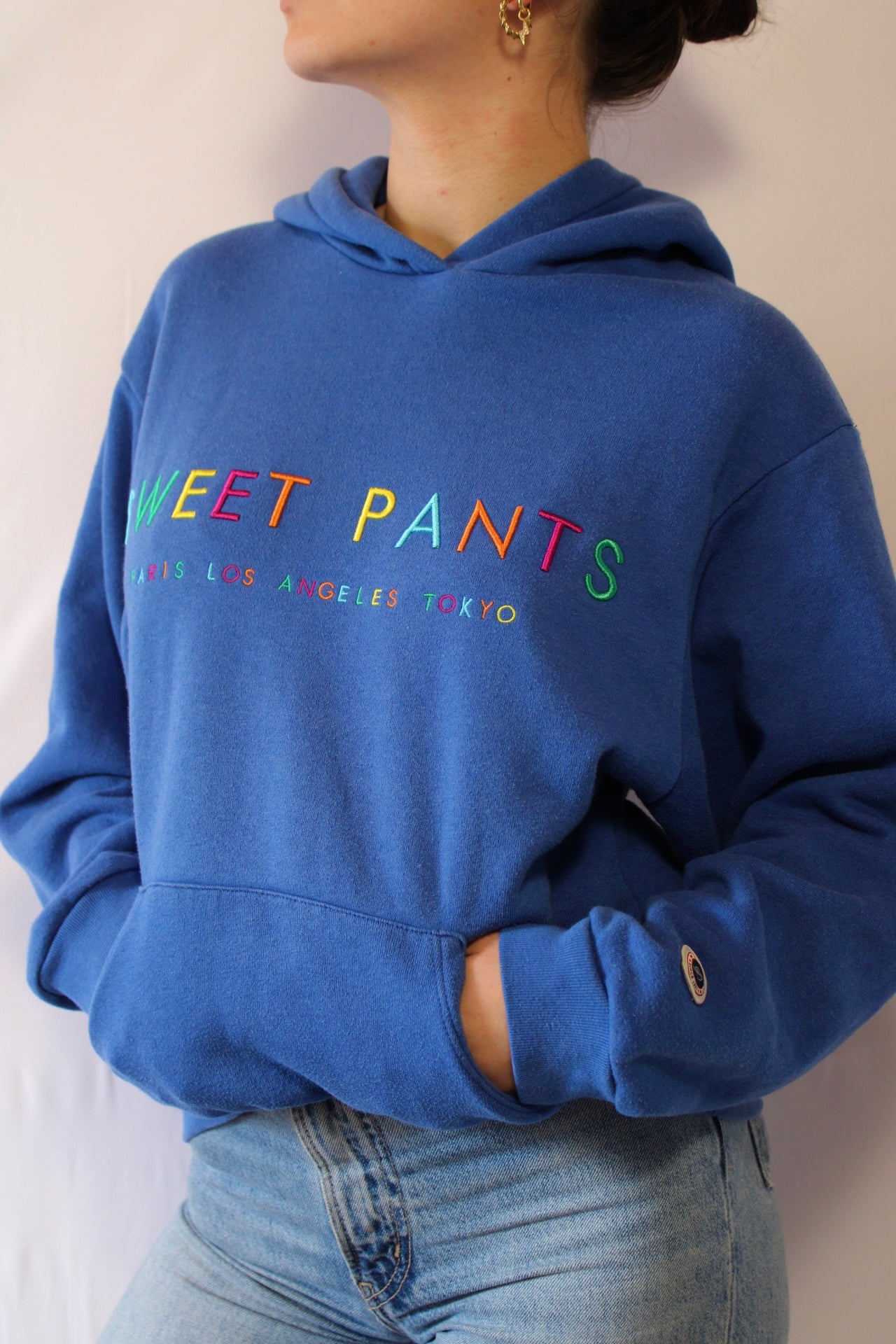 Sweat à capuche bleu Sweet Pants - S/M