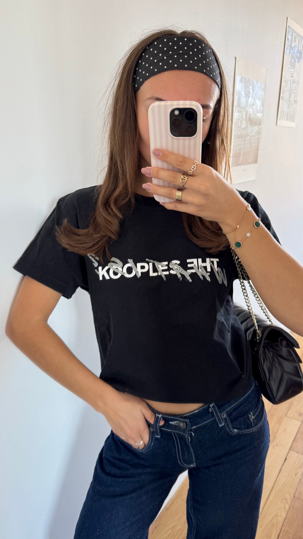 T-shirt à paillettes The Kooples - S