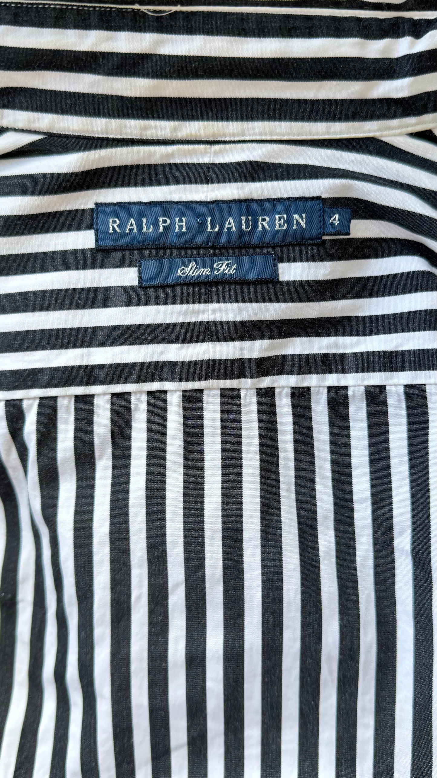 Chemise rayée noire Ralph Lauren - XS/S