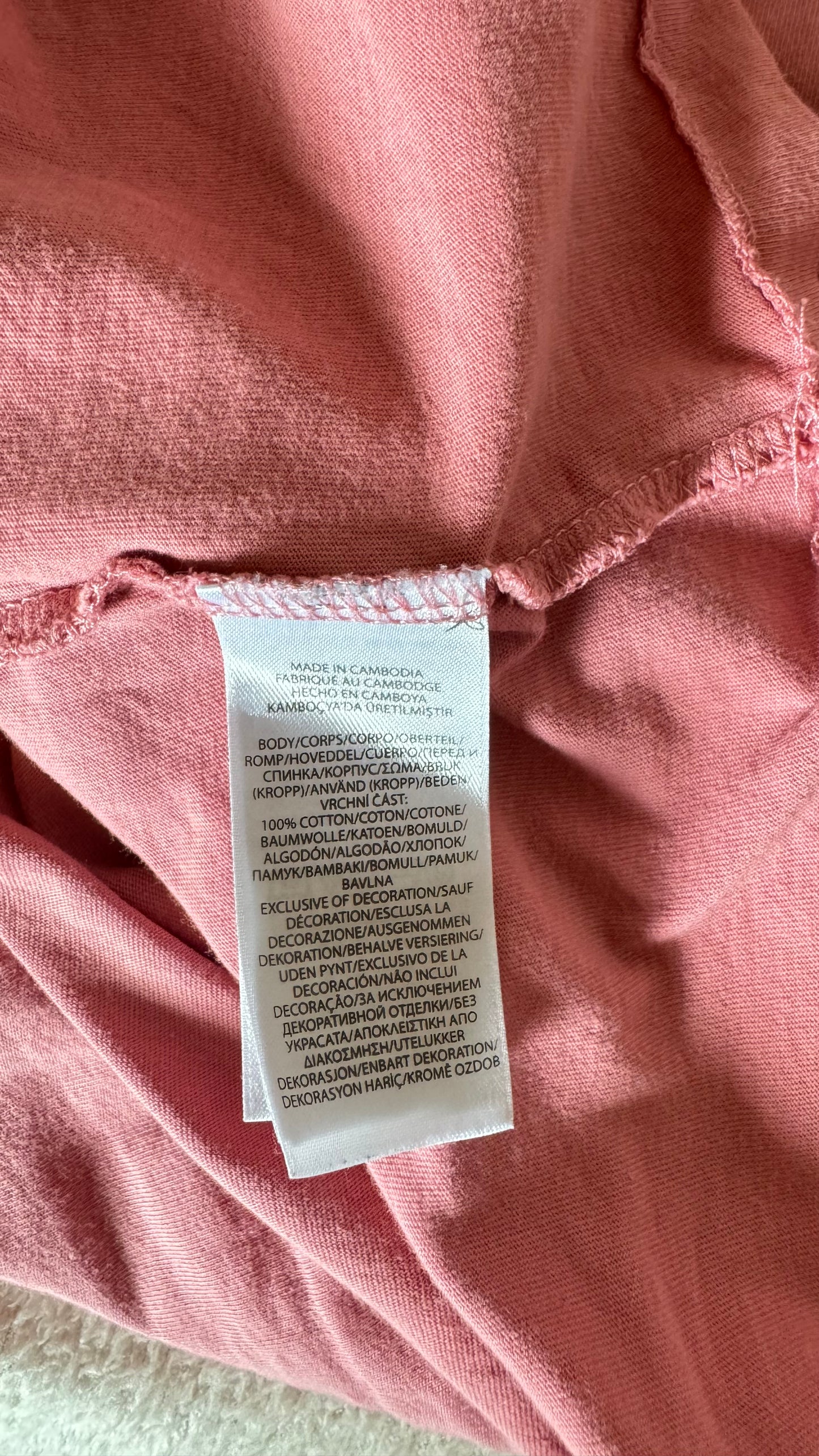 T-shirt rose corail Ralph Lauren - S