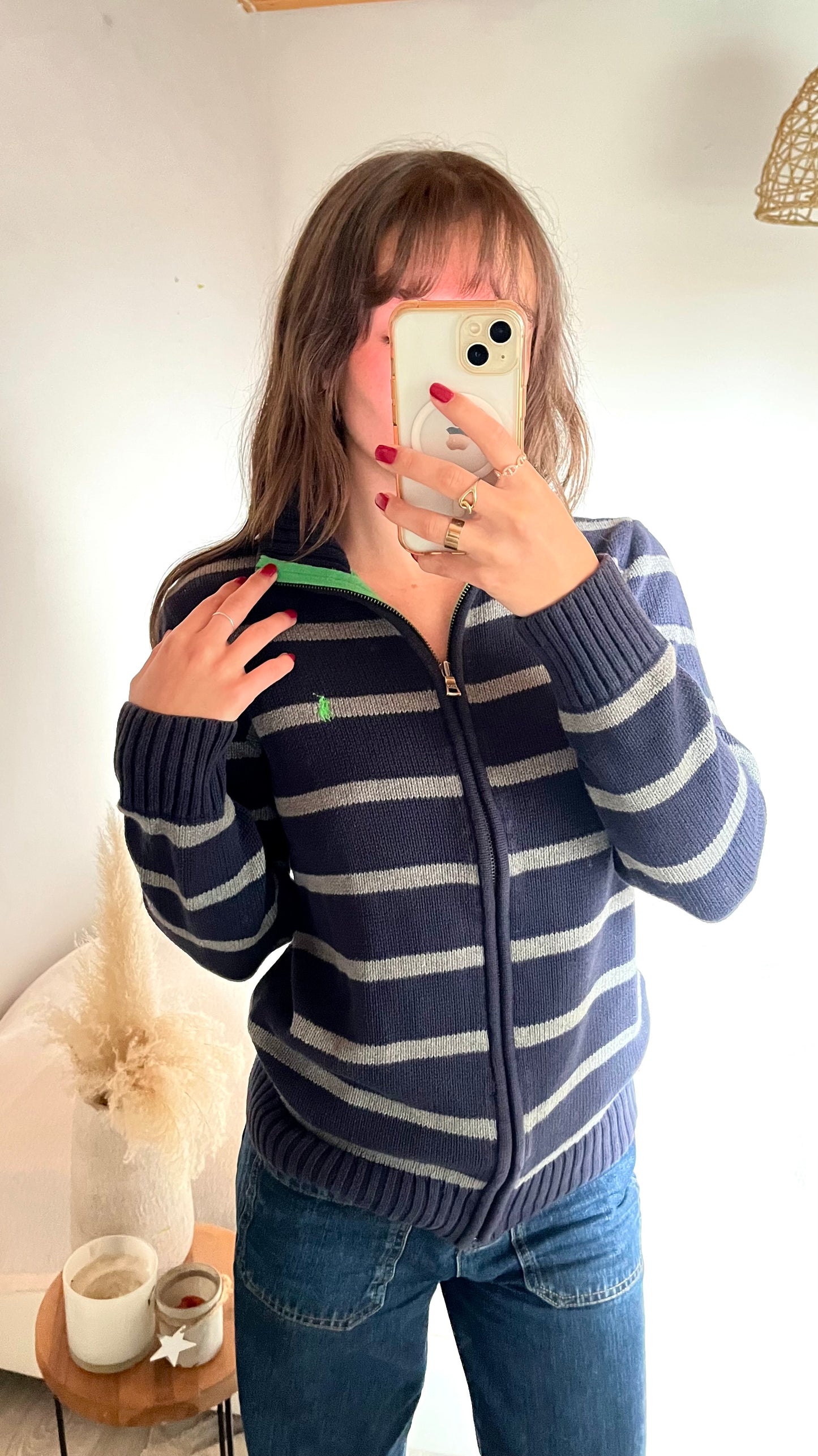 Veste à zip à rayures Ralph Lauren - S