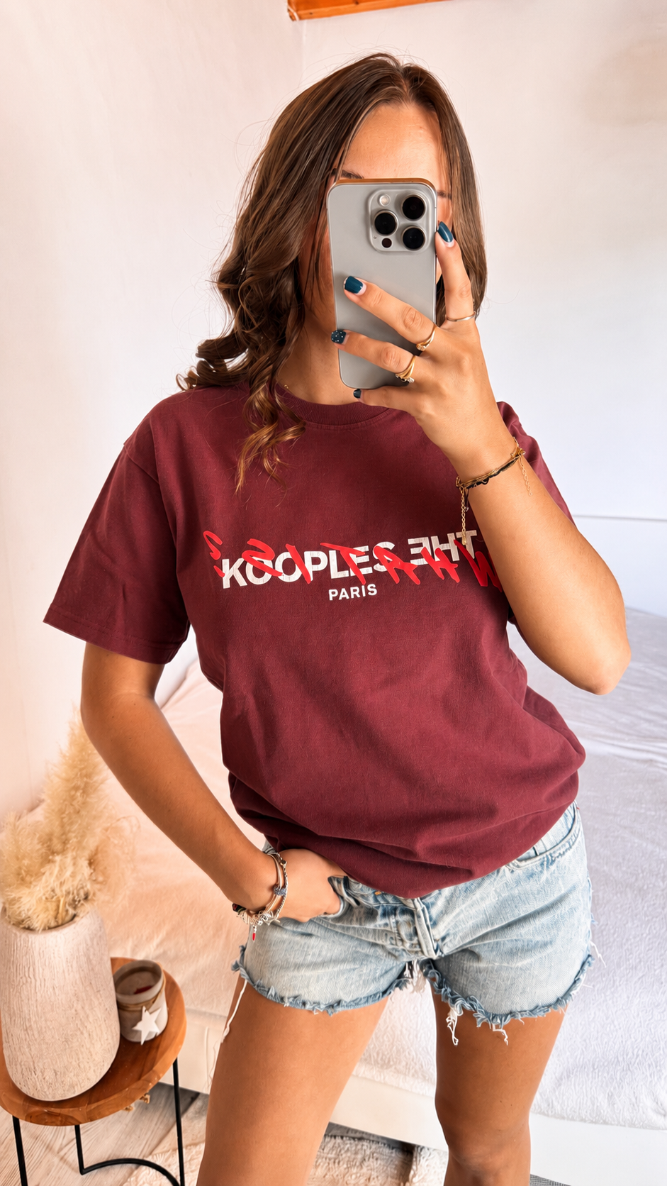 T-shirt bordeaux The Kooples - M