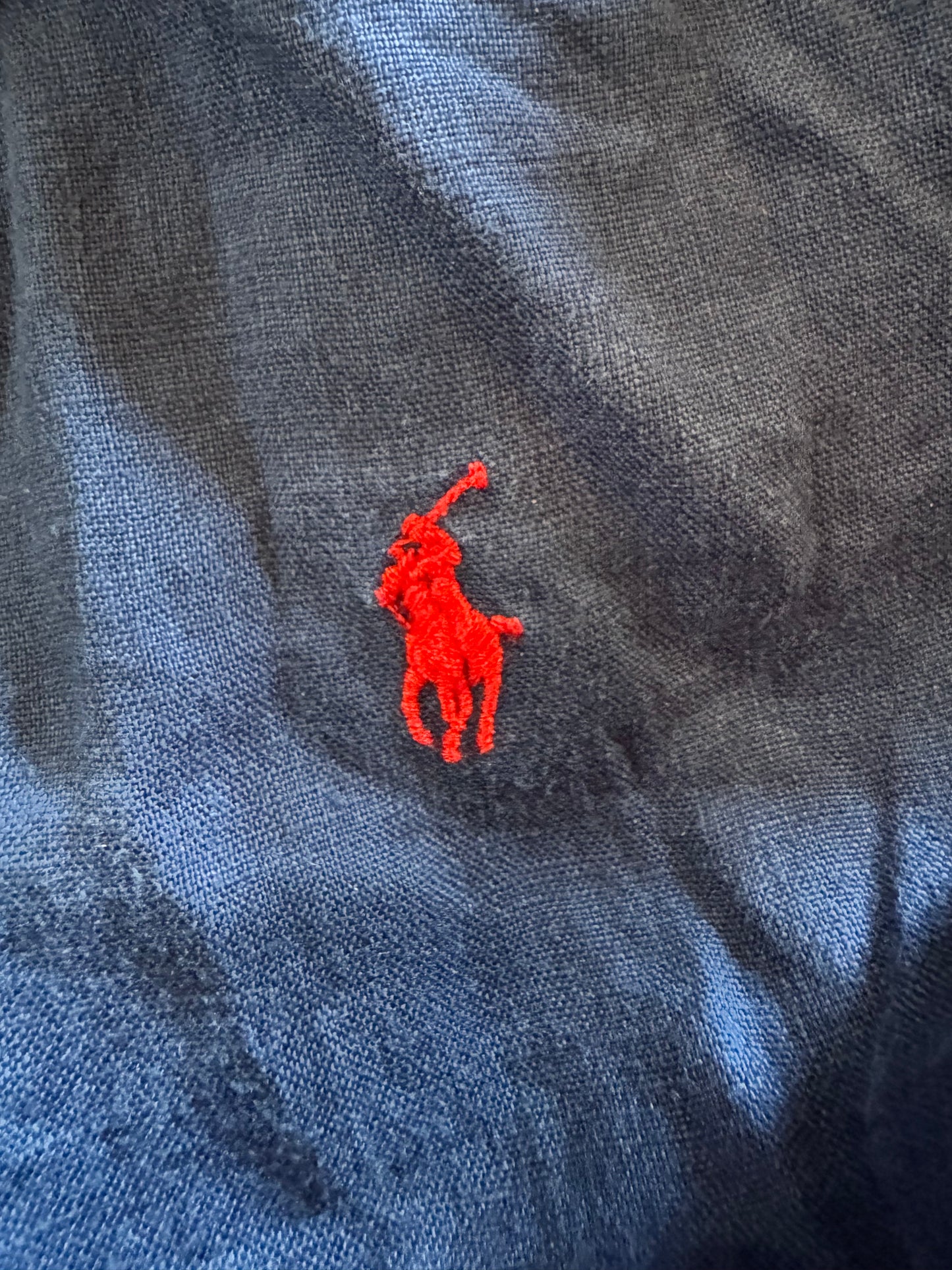 Chemise en lin bleu marine Ralph Lauren - XS