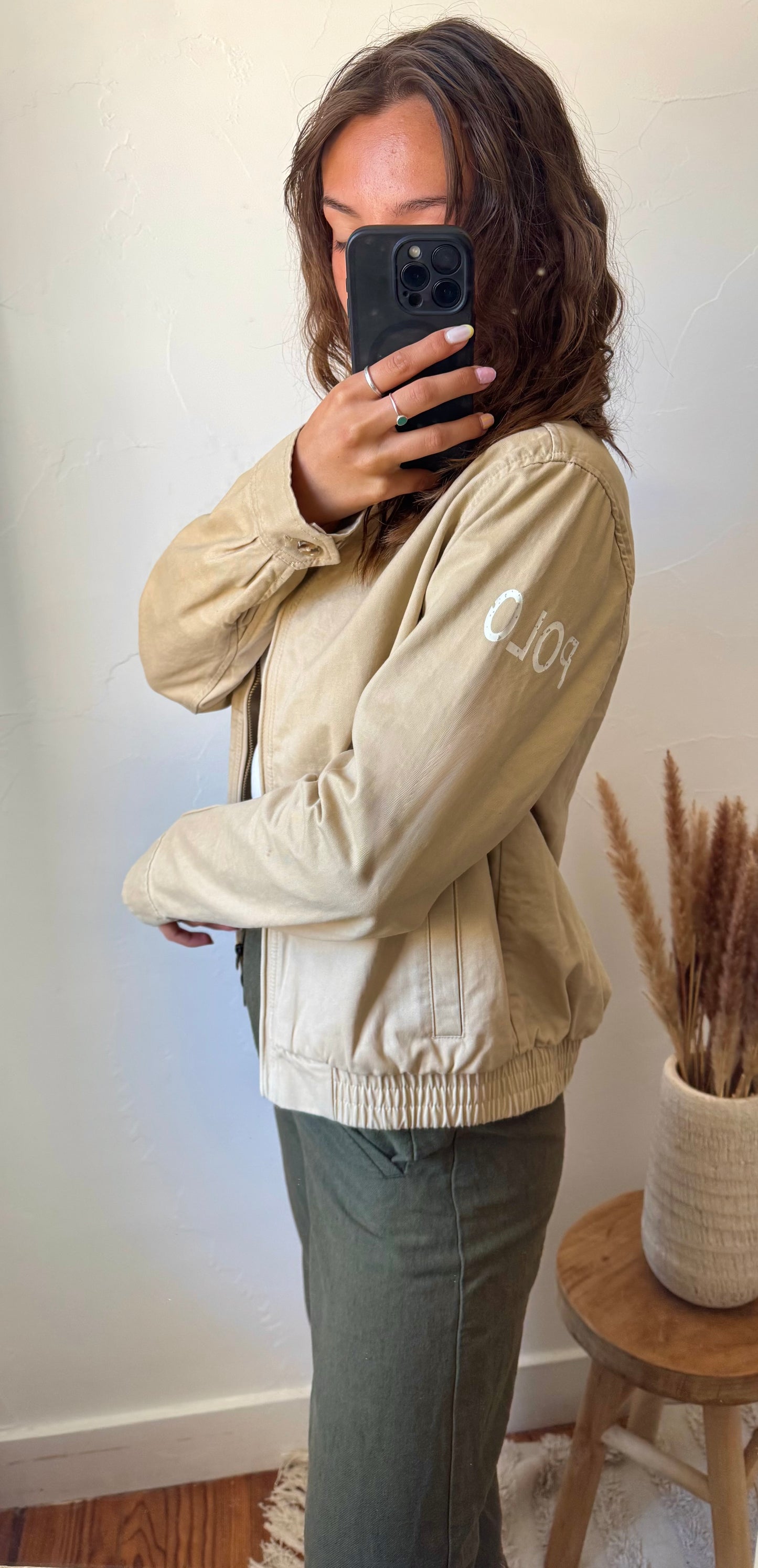 Veste en toile de coton beige Ralph Lauren - S