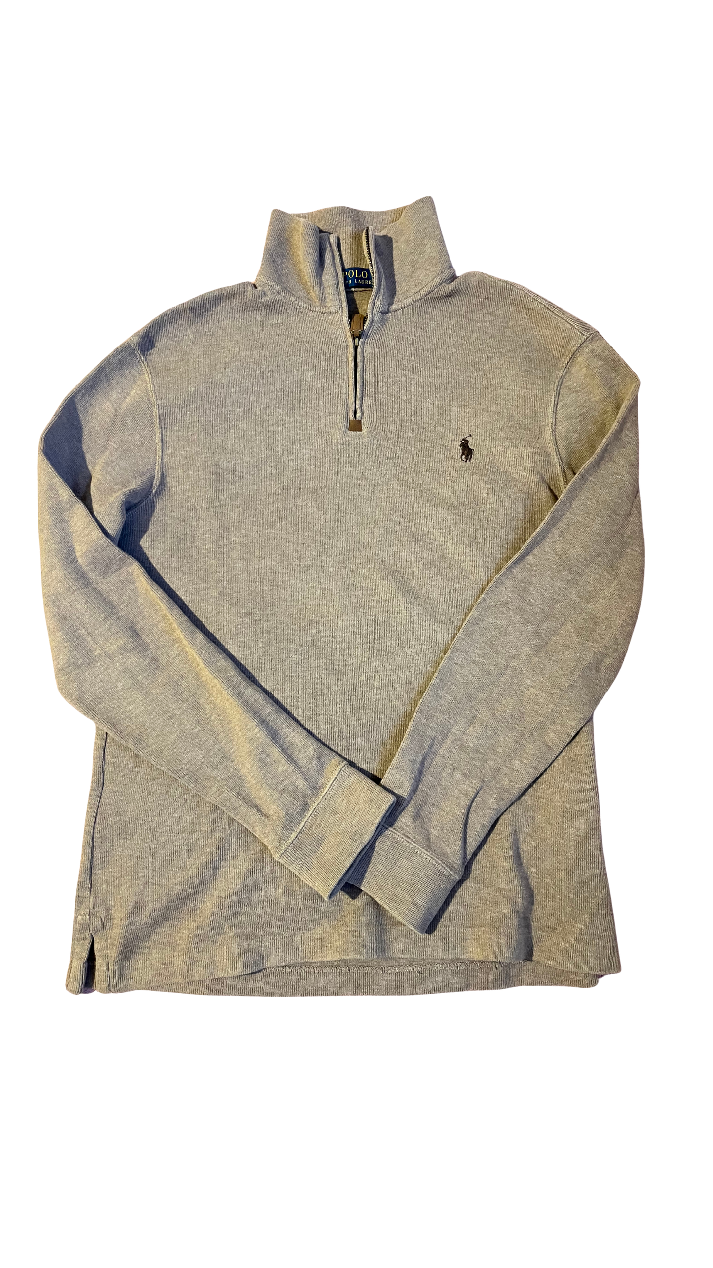 Pull demi-zippé marron - M