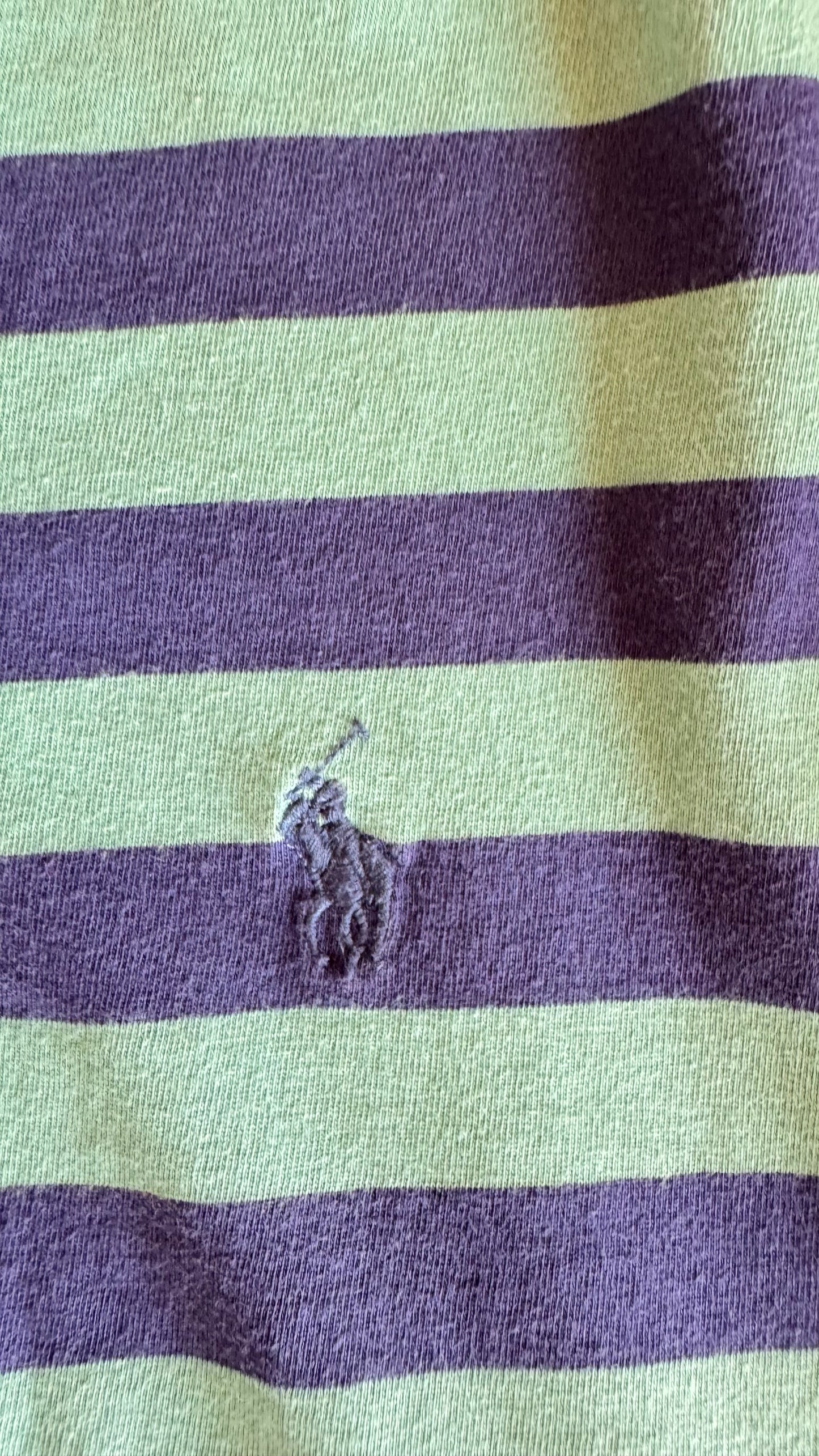 T-shirt à rayures menthe Ralph Lauren - M