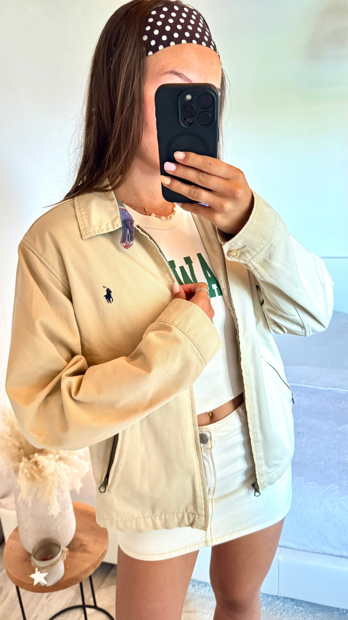 Veste en toile de coton beige Ralph Lauren - S