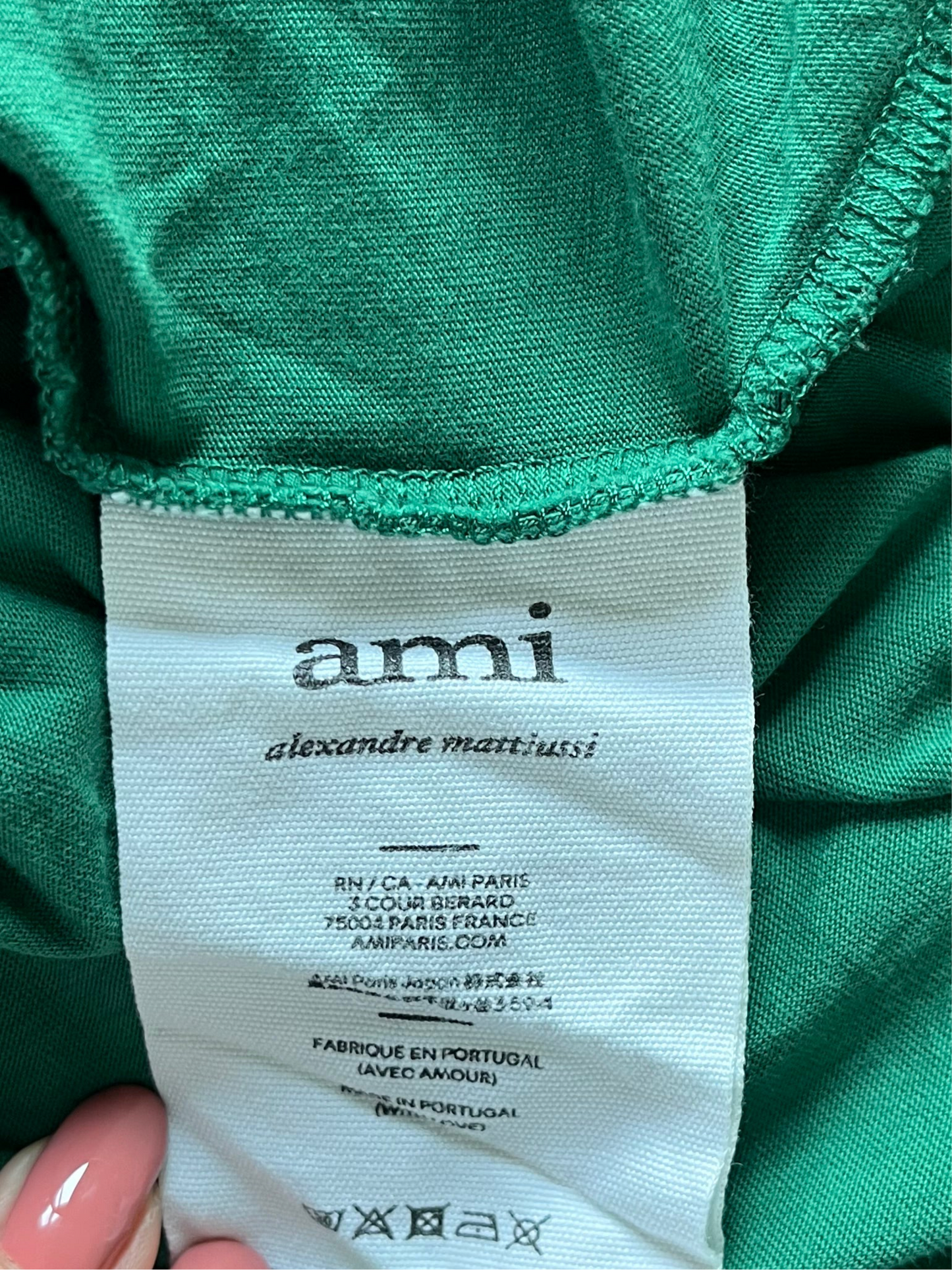 T-shirt vert Ami Paris - S
