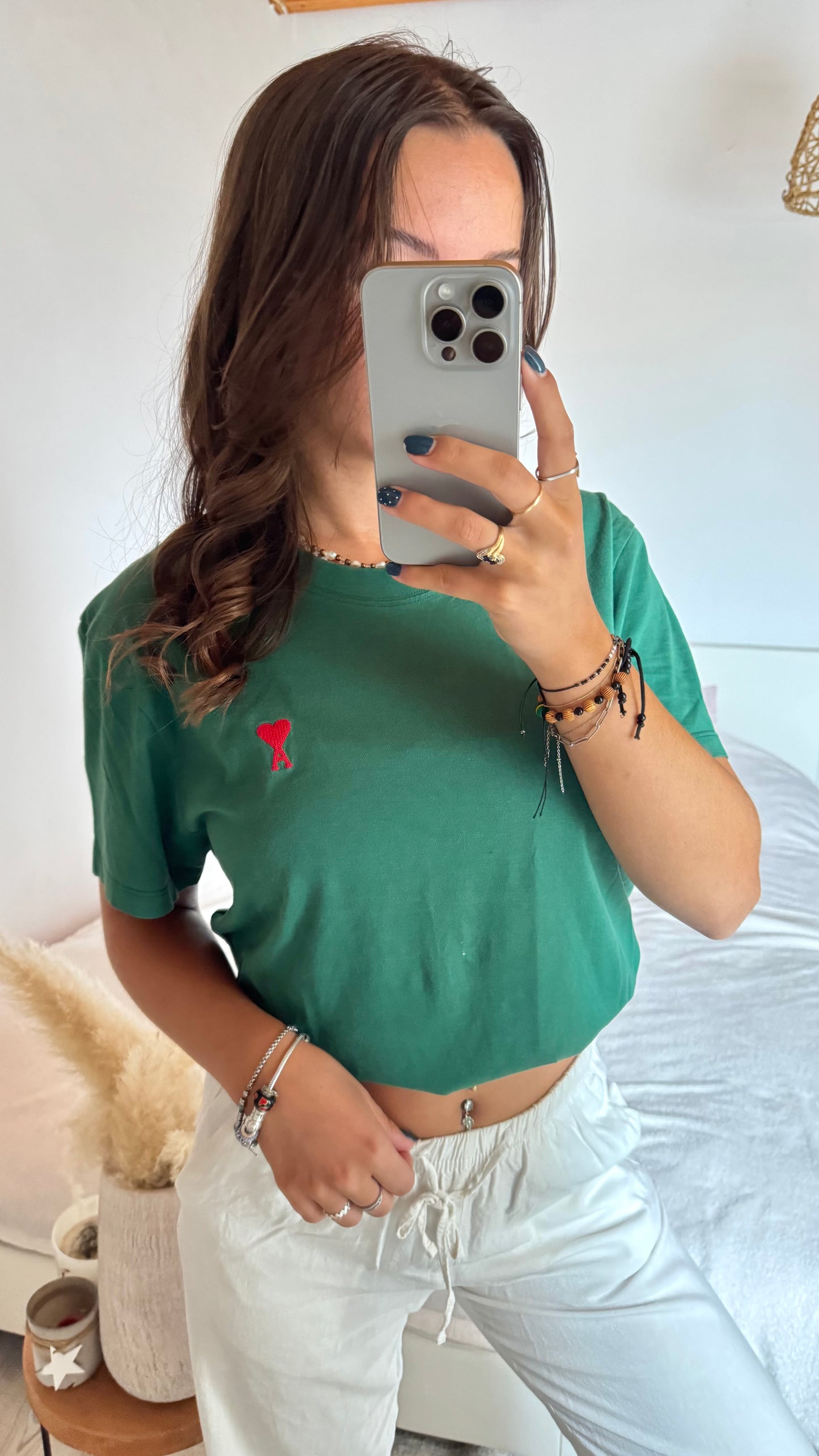 T-shirt vert foncé Ami Paris - S