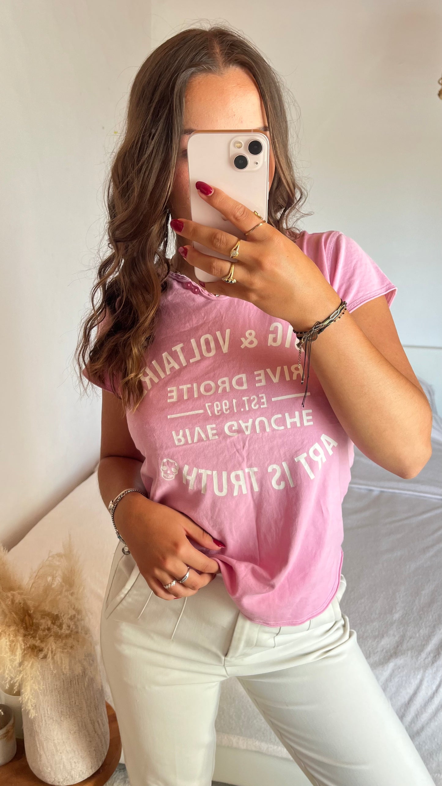 T-shirt rose Zadig & Voltaire - M