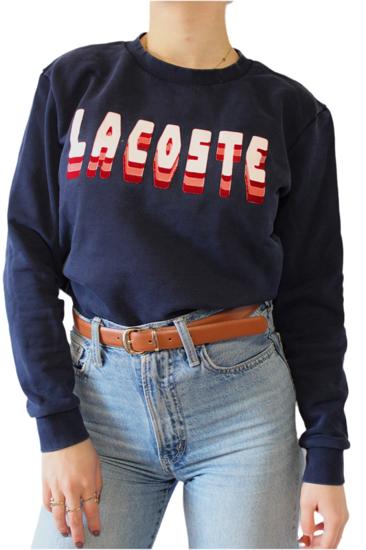Pull bleu marine Lacoste - S
