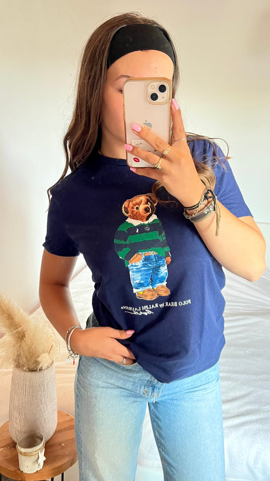 T-shirt nounours marine Ralph Lauren - S/M