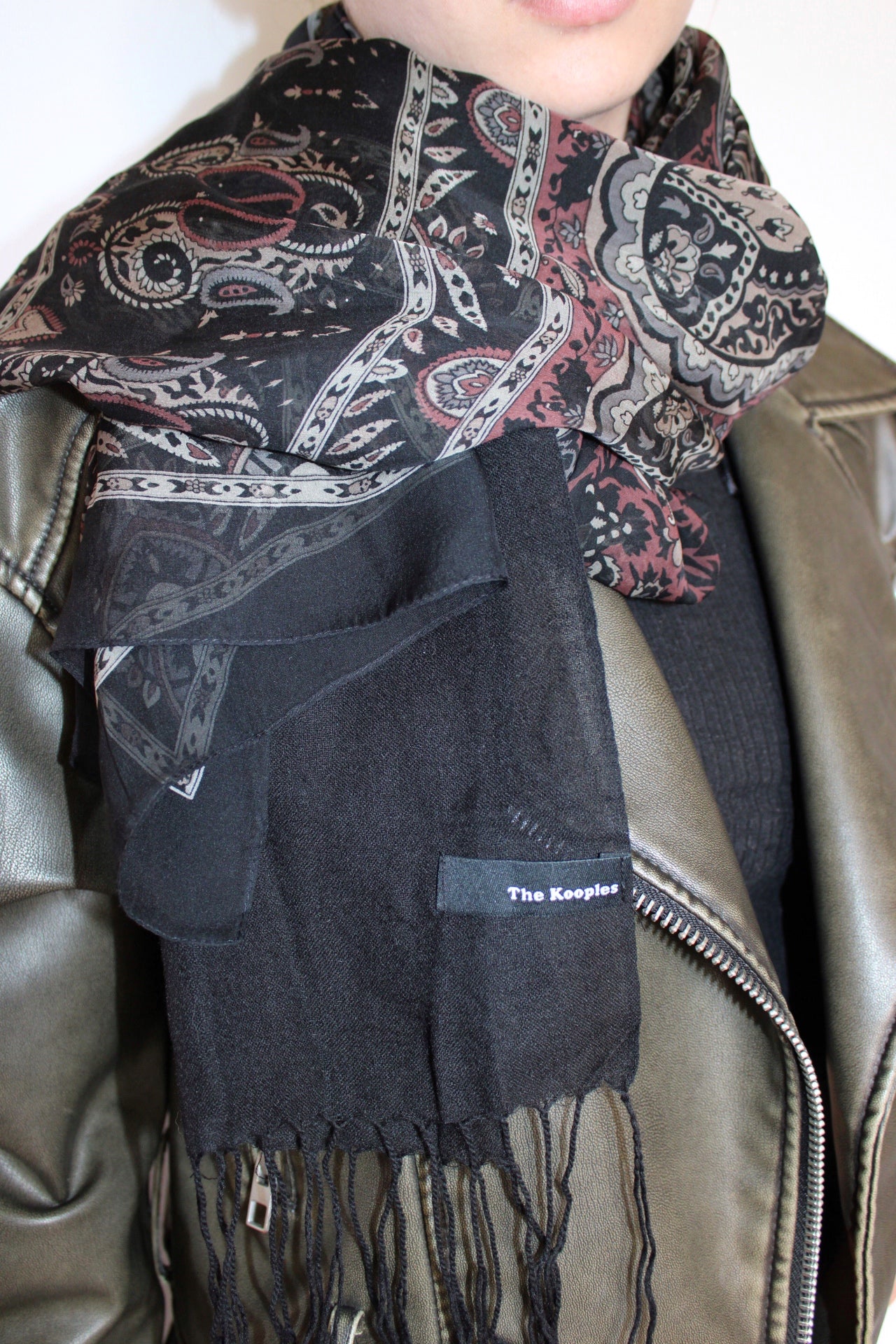 Foulard soie et cachemire The Kooples