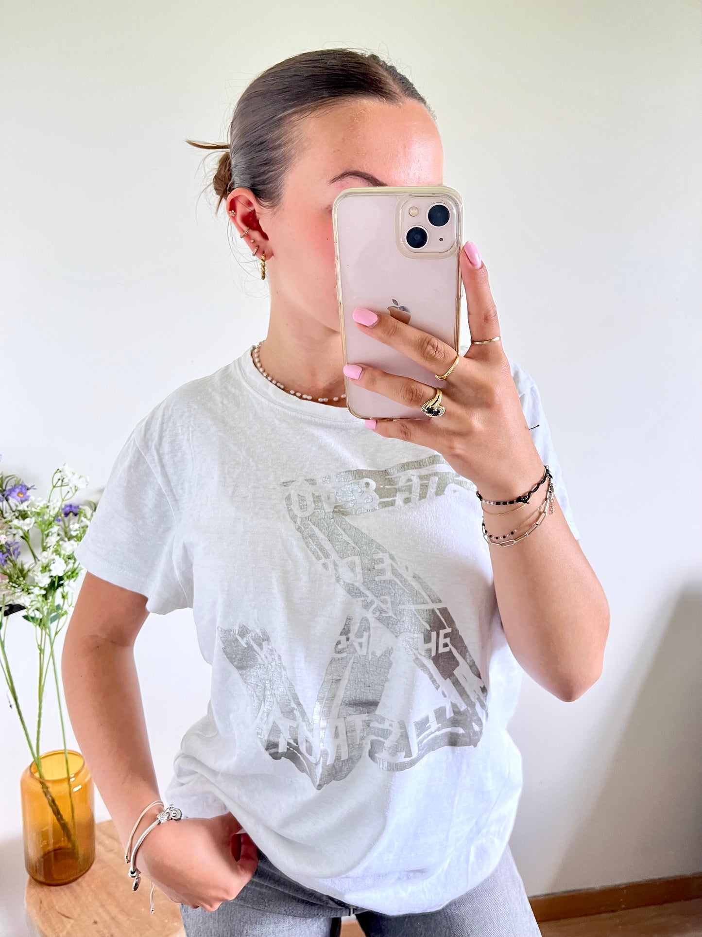 T-shirt blanc argenté Zadig & Voltaire - L