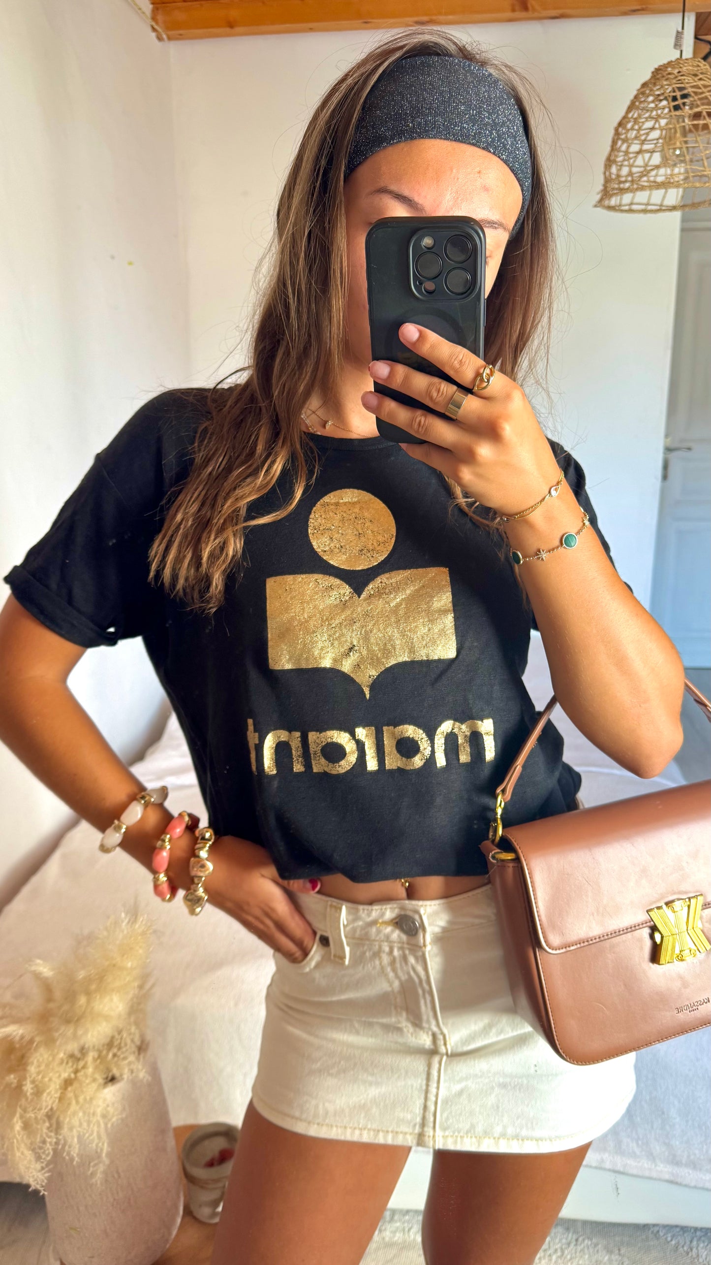 T-shirt en lin doré Isabel Marant - XS/S