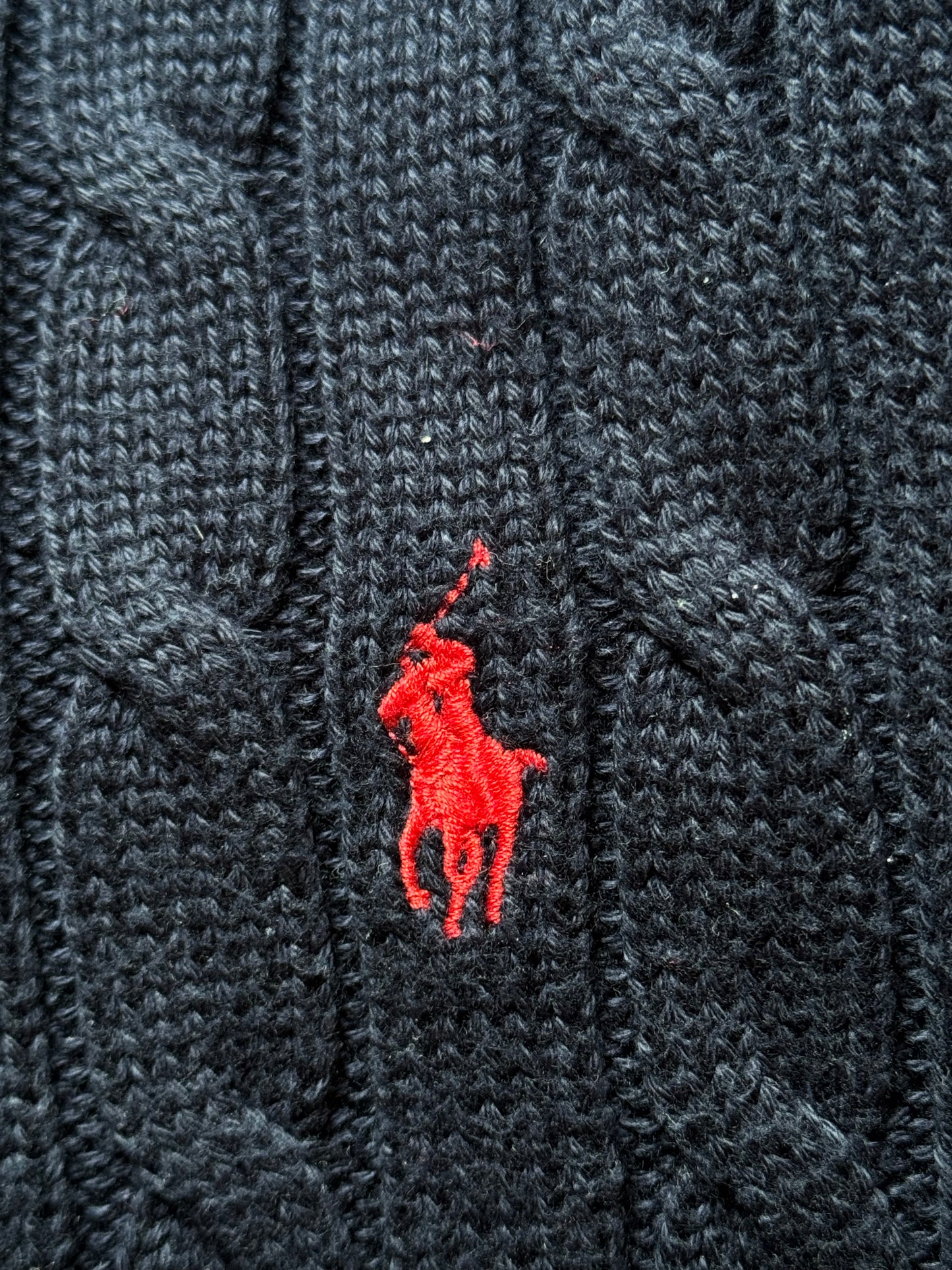 Pull torsadé bleu marine Ralph Lauren - XS