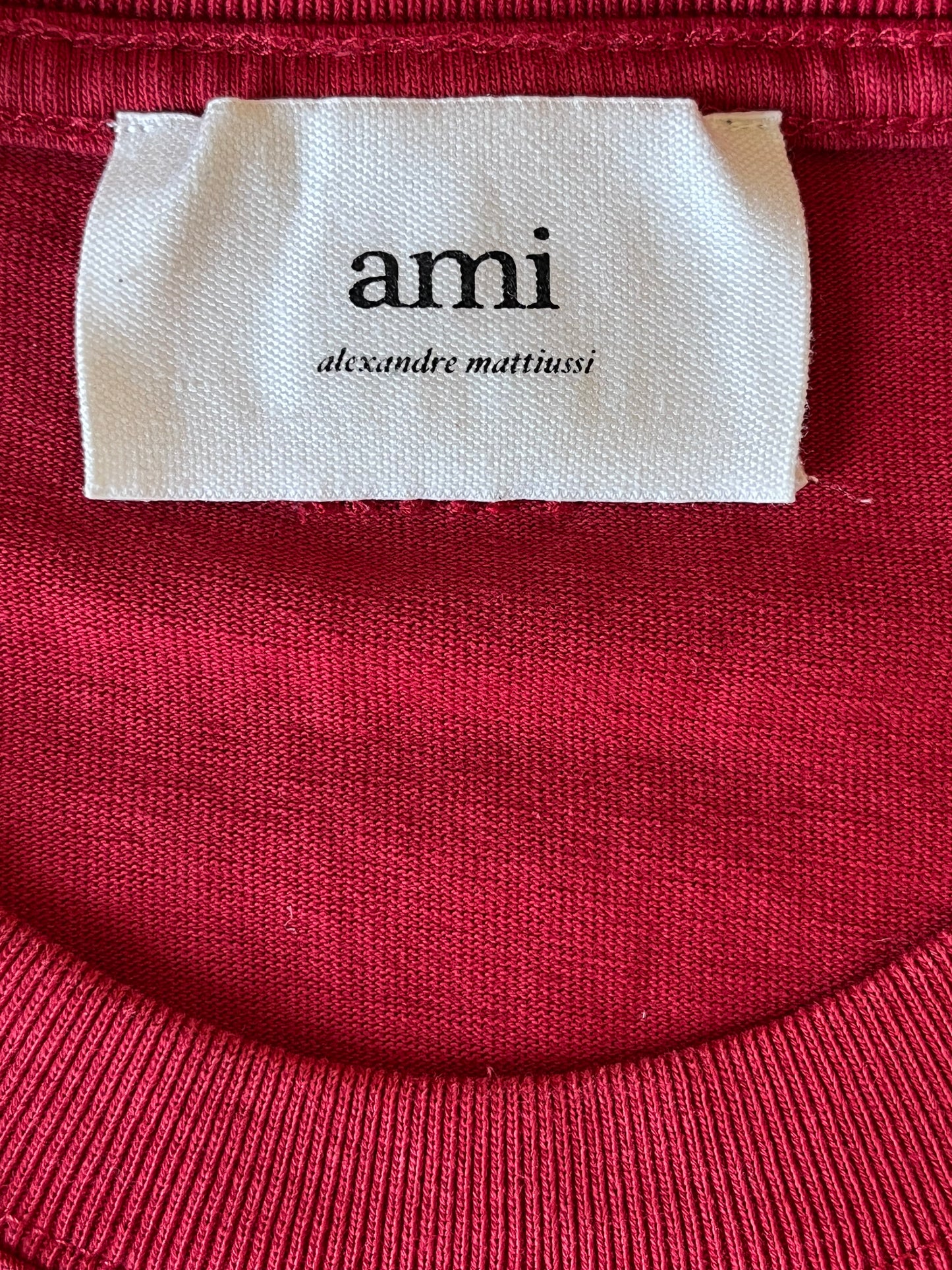 T-shirt rouge foncé Ami Paris - S homme / L femme