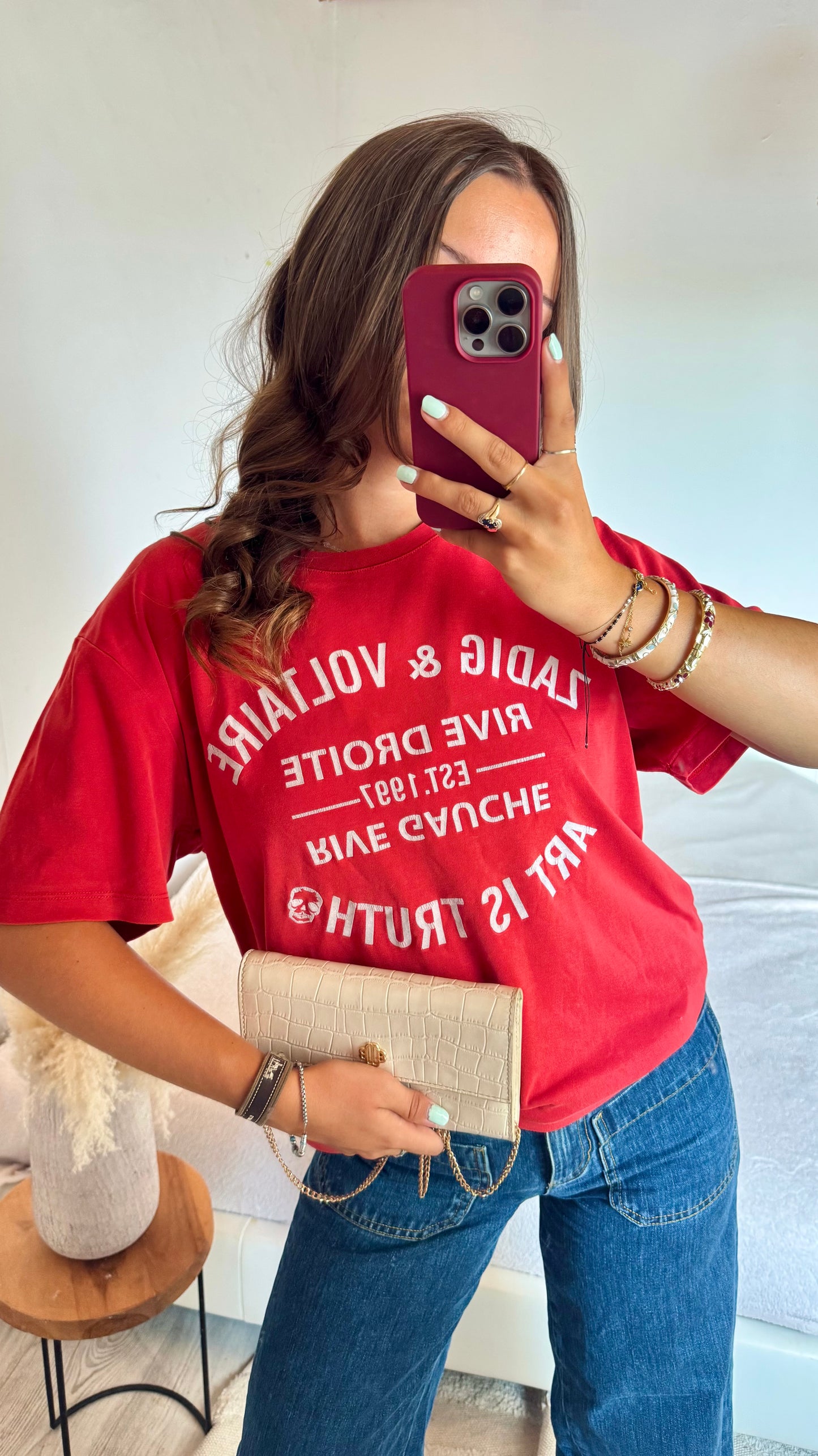 T-shirt rouge Zadig & Voltaire - L
