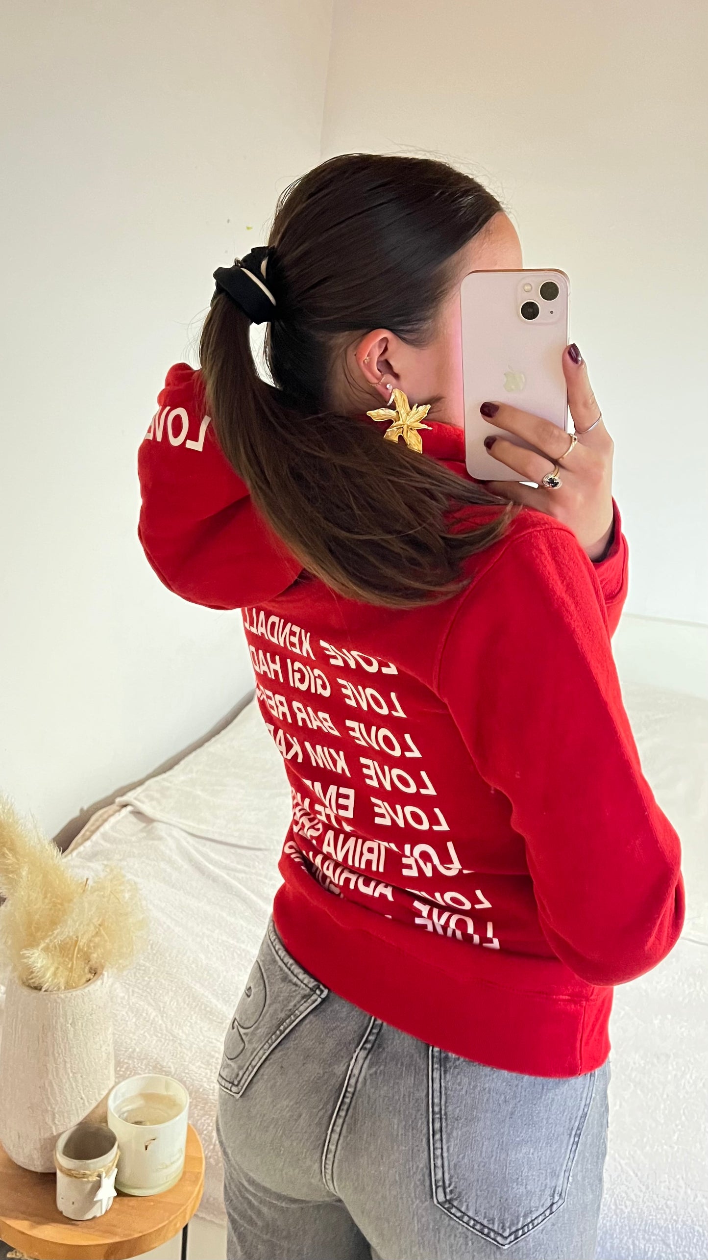 Sweat à capuche rouge ATNT PARIS - XS