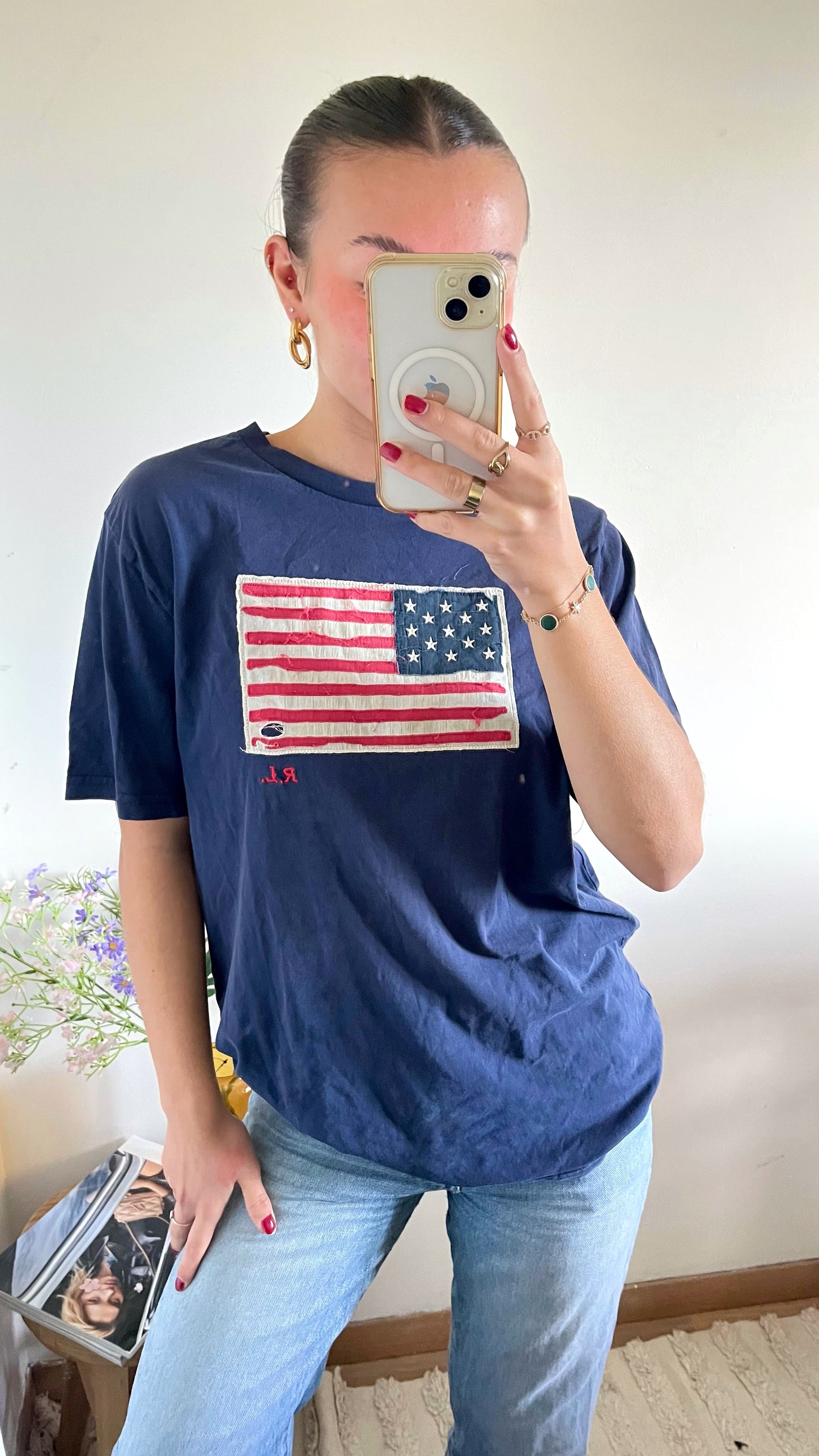 T-shirt American Flag Ralph Lauren - L
