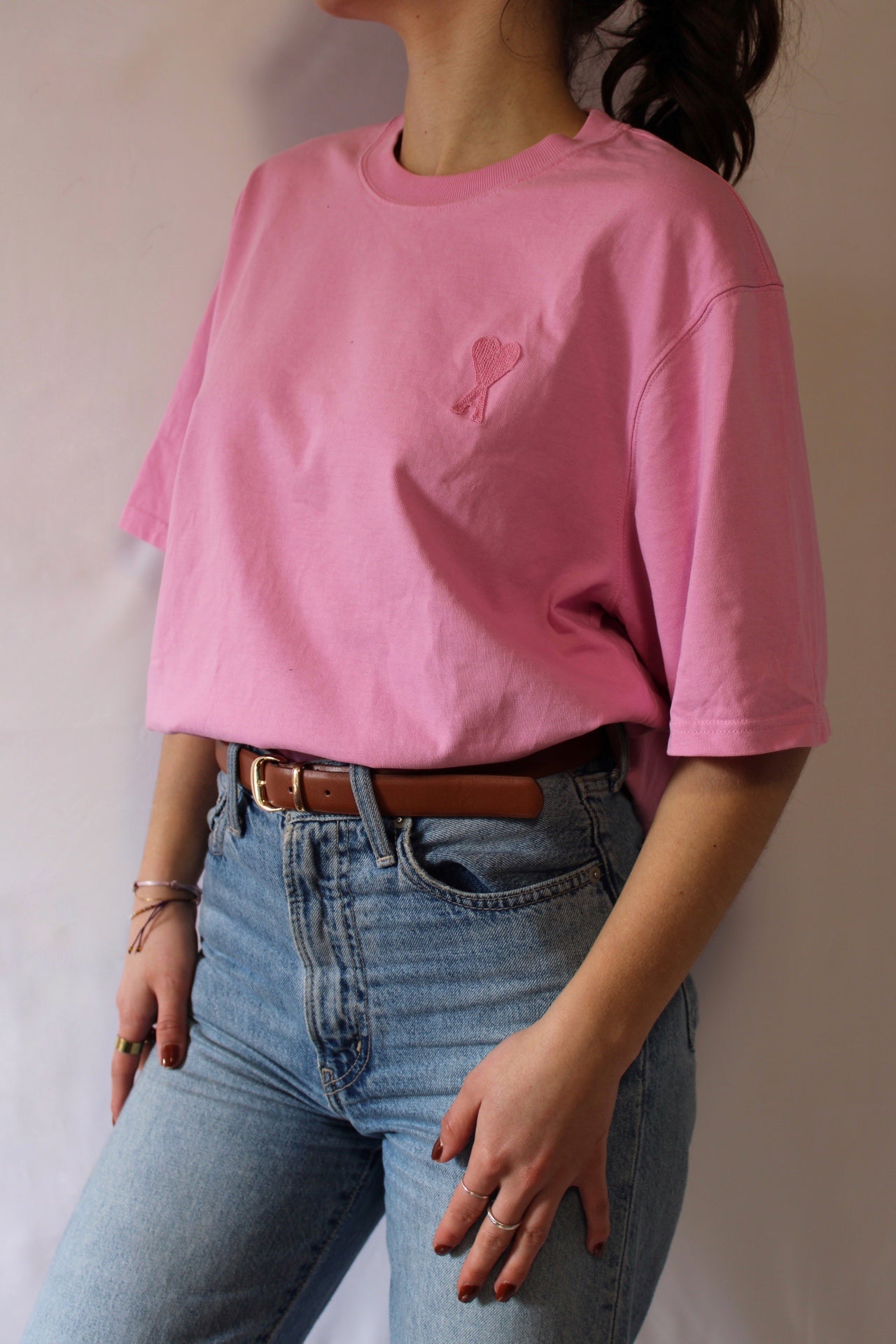 T-shirt rose Ami Paris - M homme / L femme