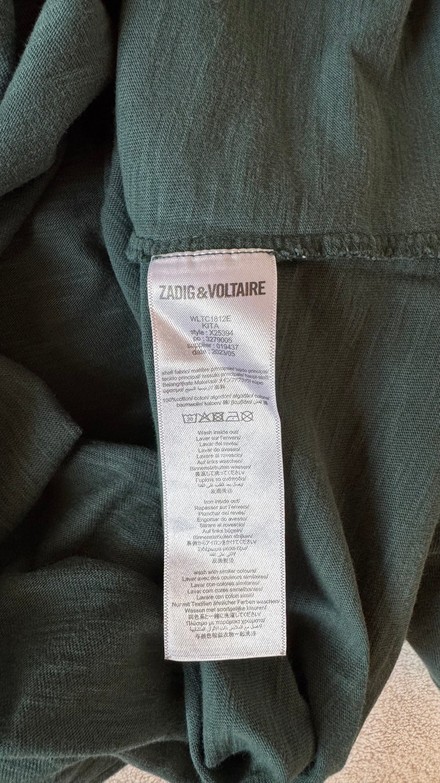 T-shirt vert foncé Zadig & Voltaire - S