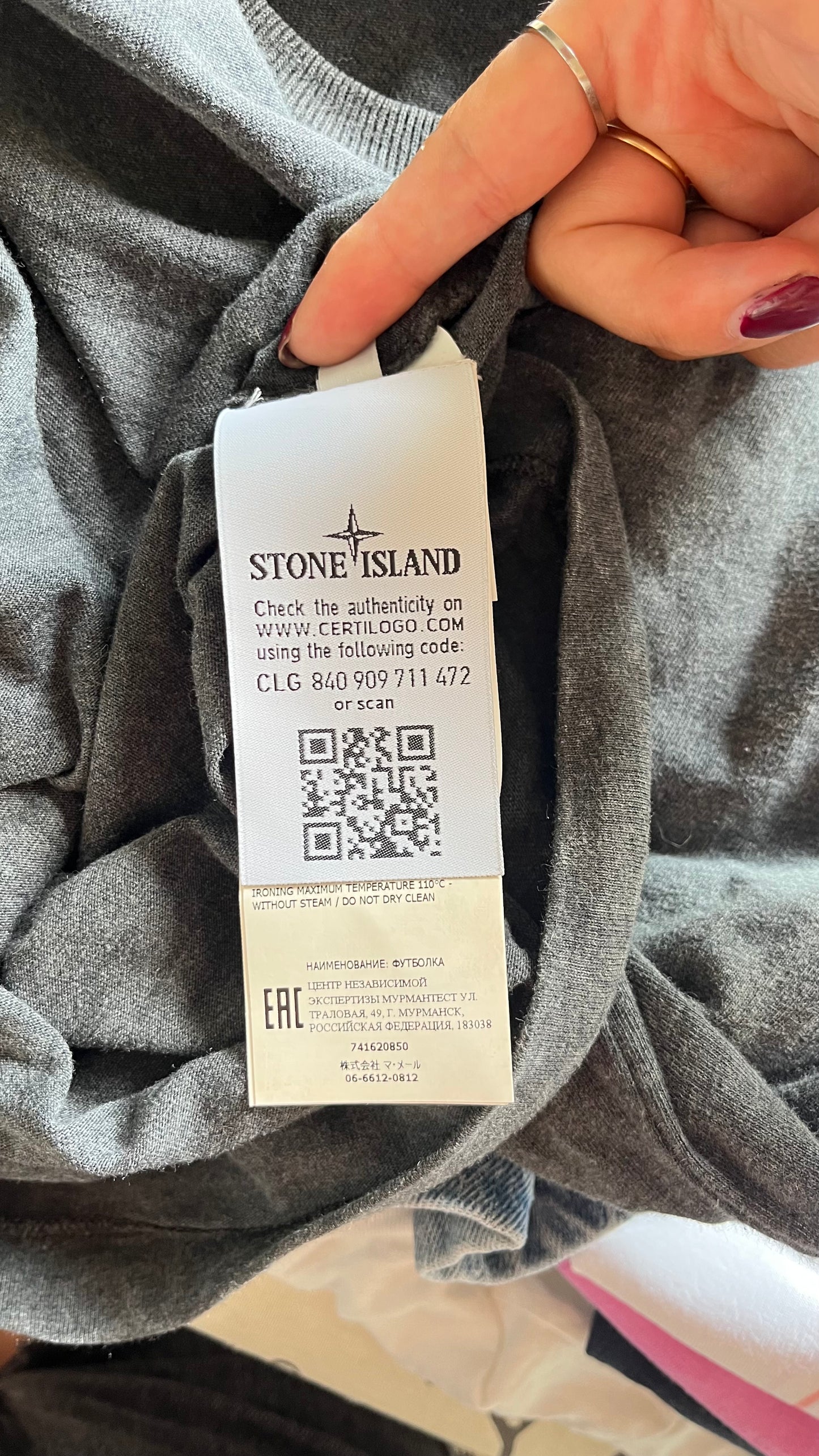 T-shirt gris Stone Island - XS/S