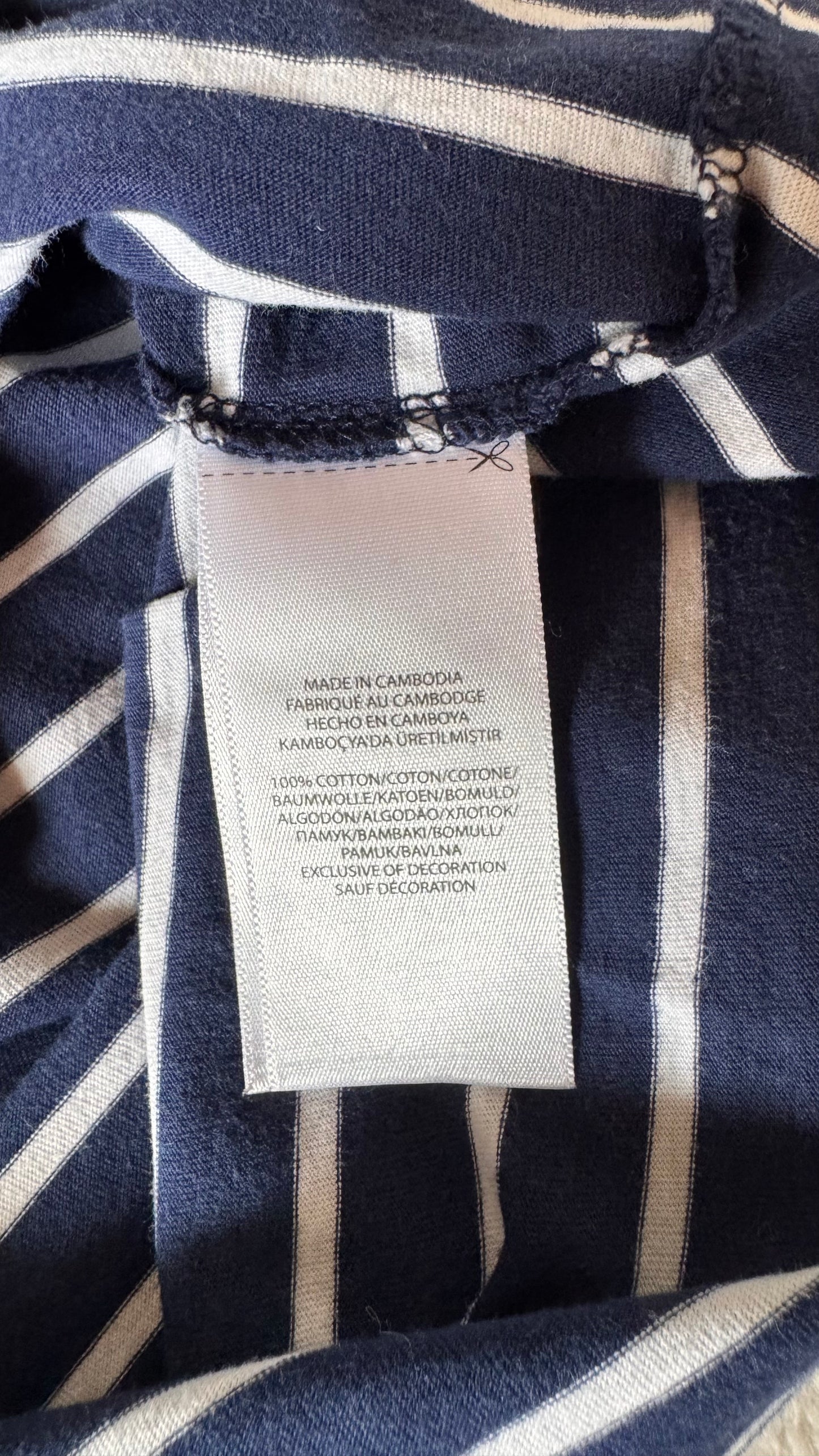 T-shirt col V marinière Ralph Lauren - XS