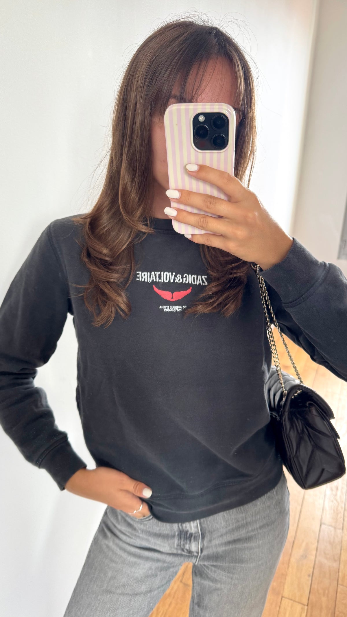 Sweat gris noir ailes Zadig & Voltaire - XS