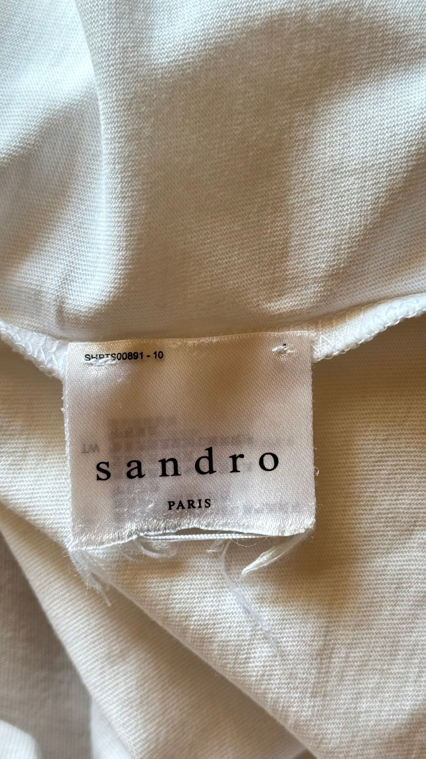 T-shirt blanc brodé Sandro - M