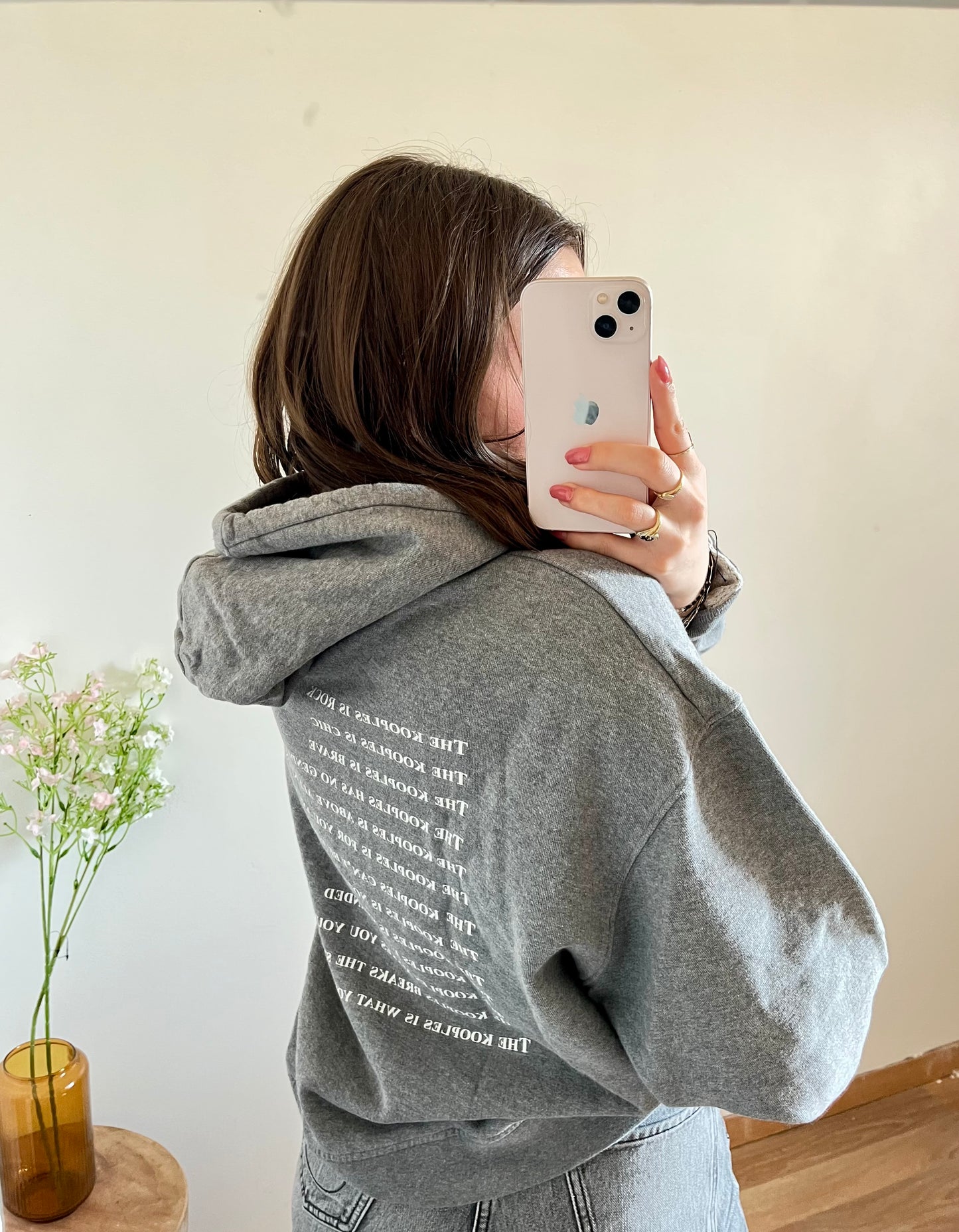 Sweat à capuche gris The Kooples - L