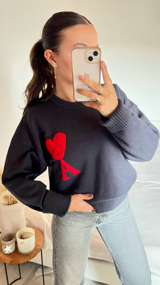 Pull gris cendré Ami Paris - M